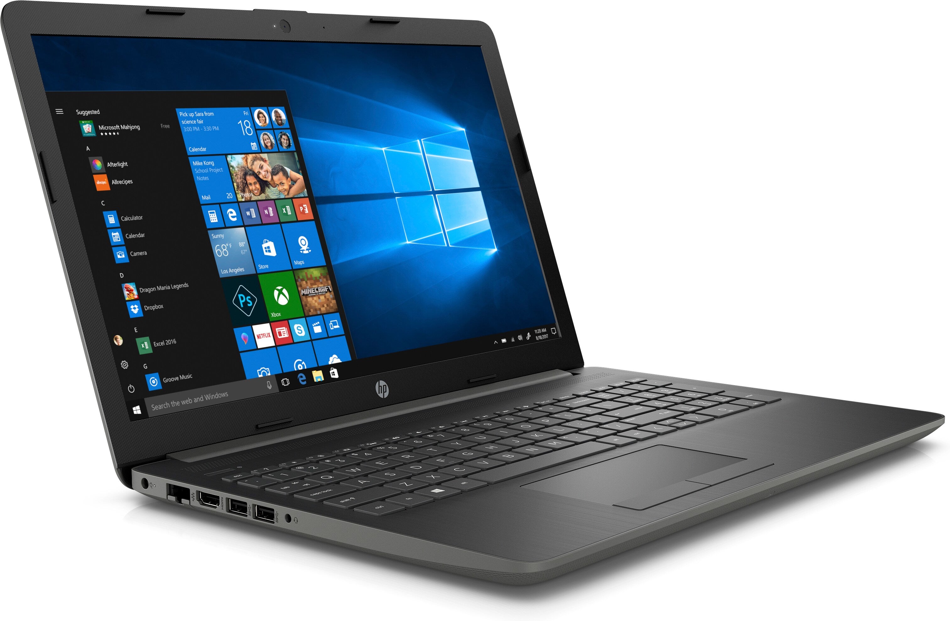 HP 15-da0046nr 15.6" HD (Touchscreen) Notebook, Intel Core i3-7020U, 2.30GHz, 8GB RAM, 1TB SATA, Windows 10 Home 64-Bit - 3VN48UA#ABA
