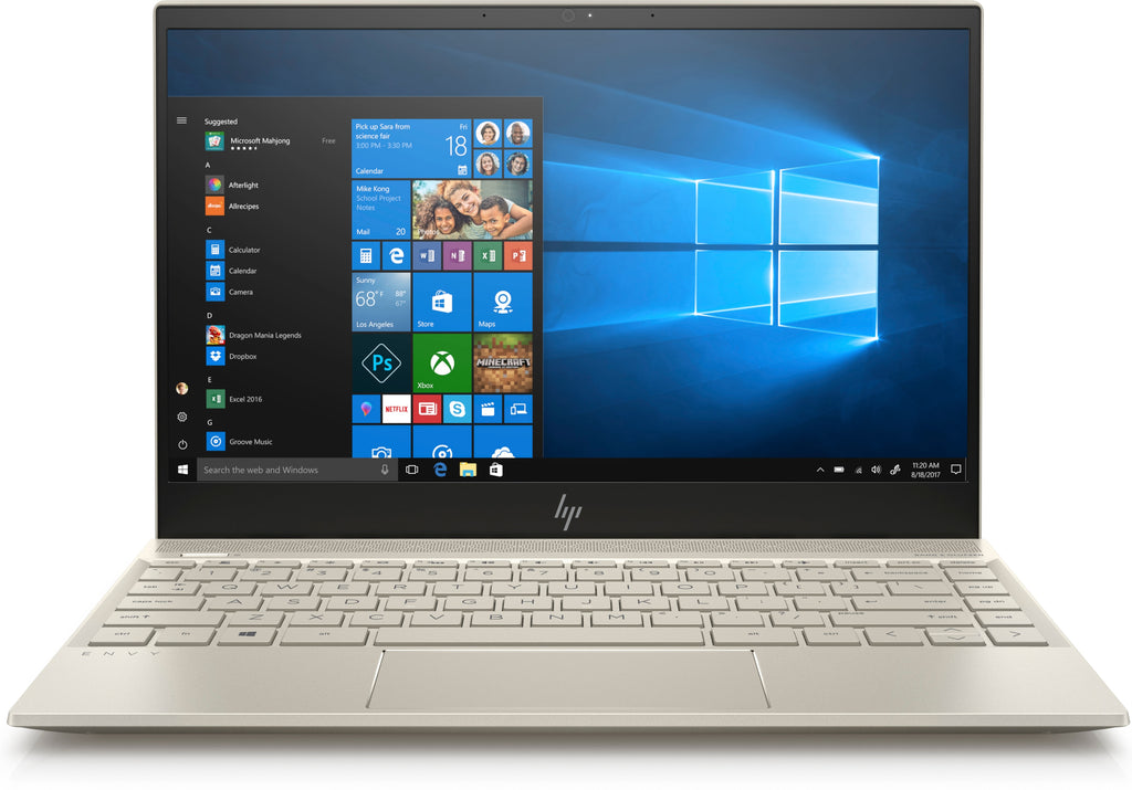 HP Envy 13-ah0075nr 13.3" FHD (Non-Touch) Notebook, Intel: i5-8250U, 1.60GHz, 8GB RAM, 128GB SSD, Windows 10 Home 64-Bit, Gold- 3VN94UA#ABA