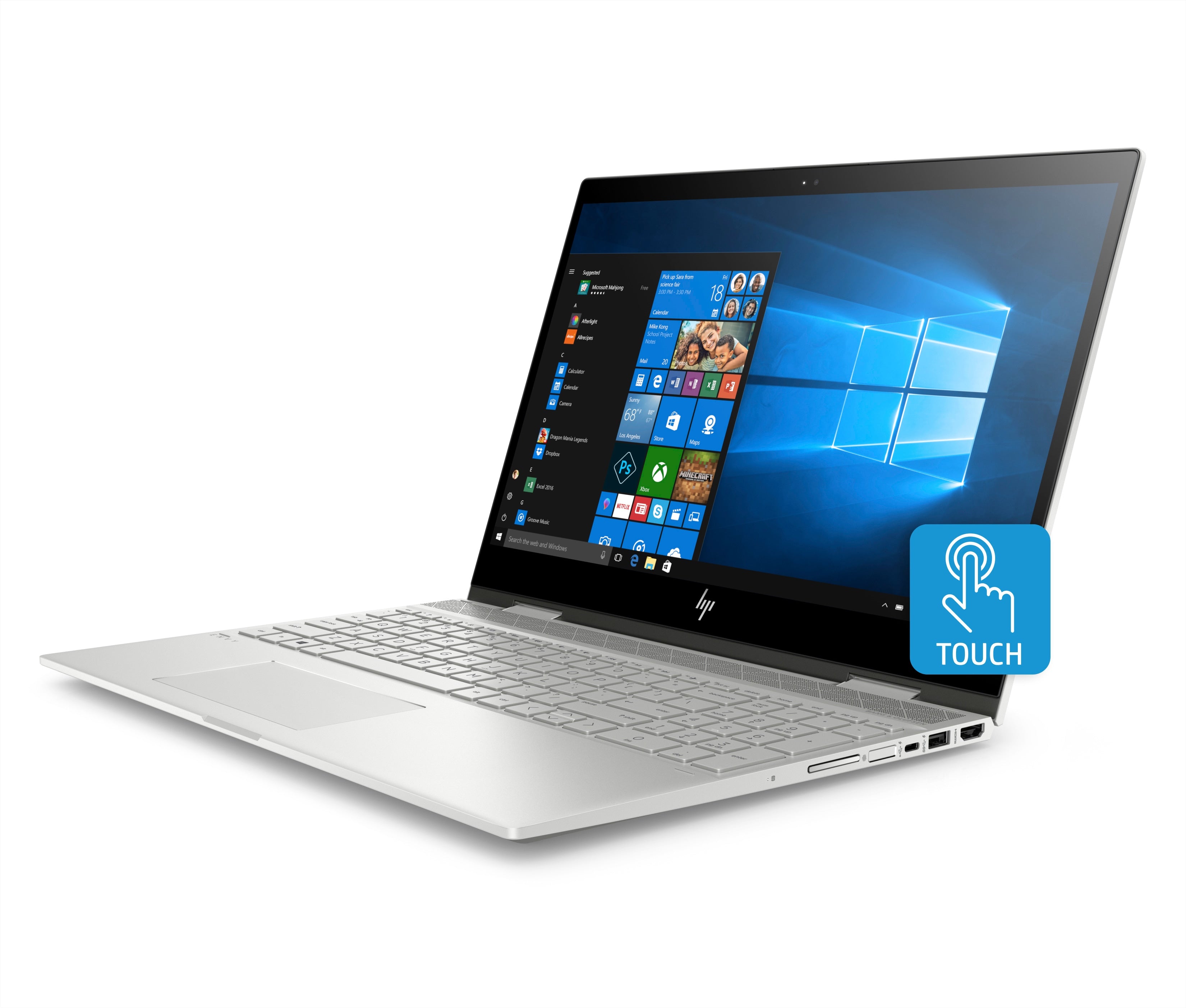 HP Envy X360 15.6" FHD Touch Notebook, Intel Core i5, 1.60GHz, 8GB RAM, 128GB SSD, Windows 10 Home-3VU72UA#ABA