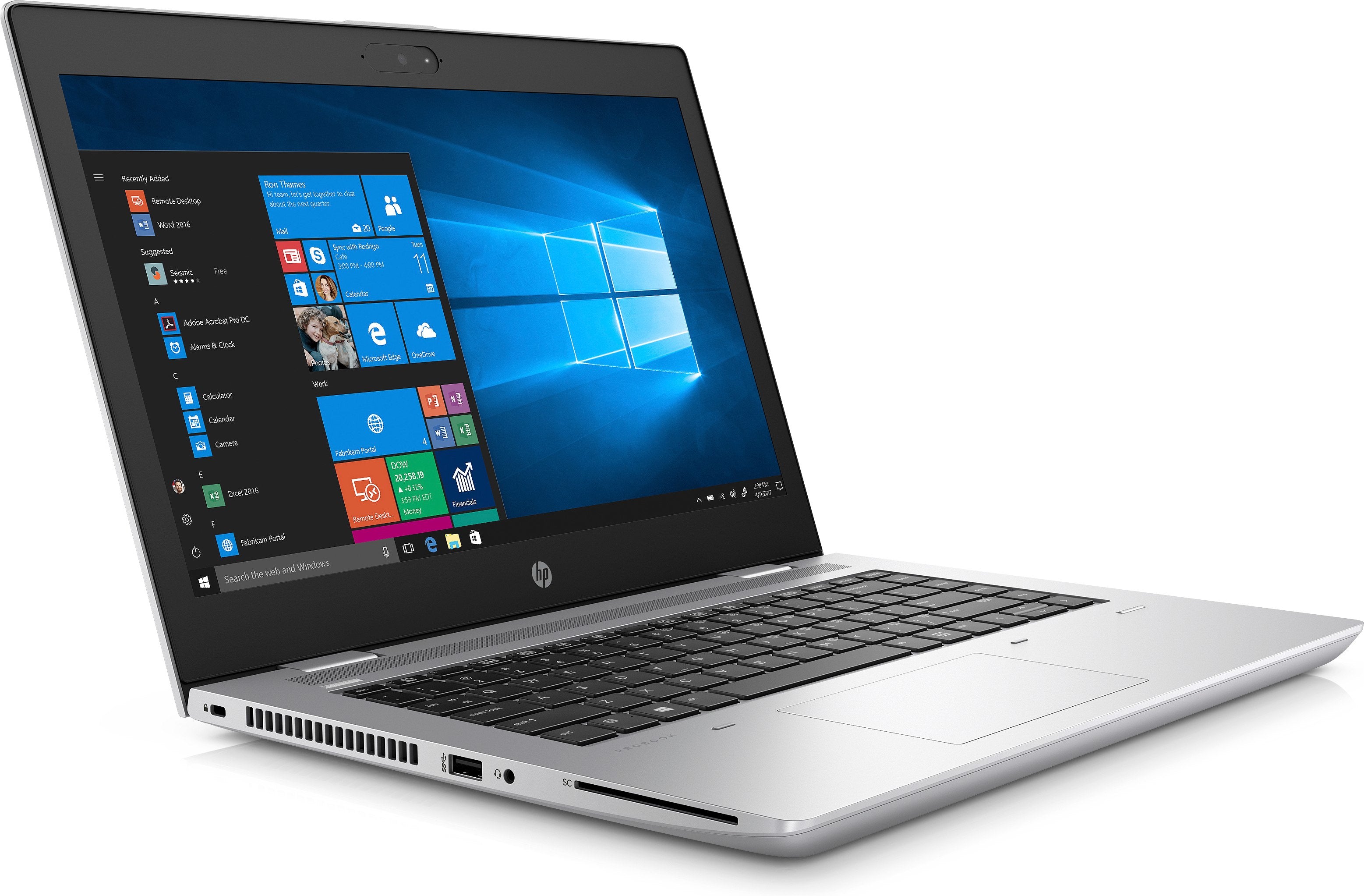 HP ProBook 640-G4 14" Full HD Notebook, Intel Core i5, 1.60GHz, 8GB RAM, 256GB SSD, Windows 10 Pro  64-Bit- 3XJ59UT#ABA