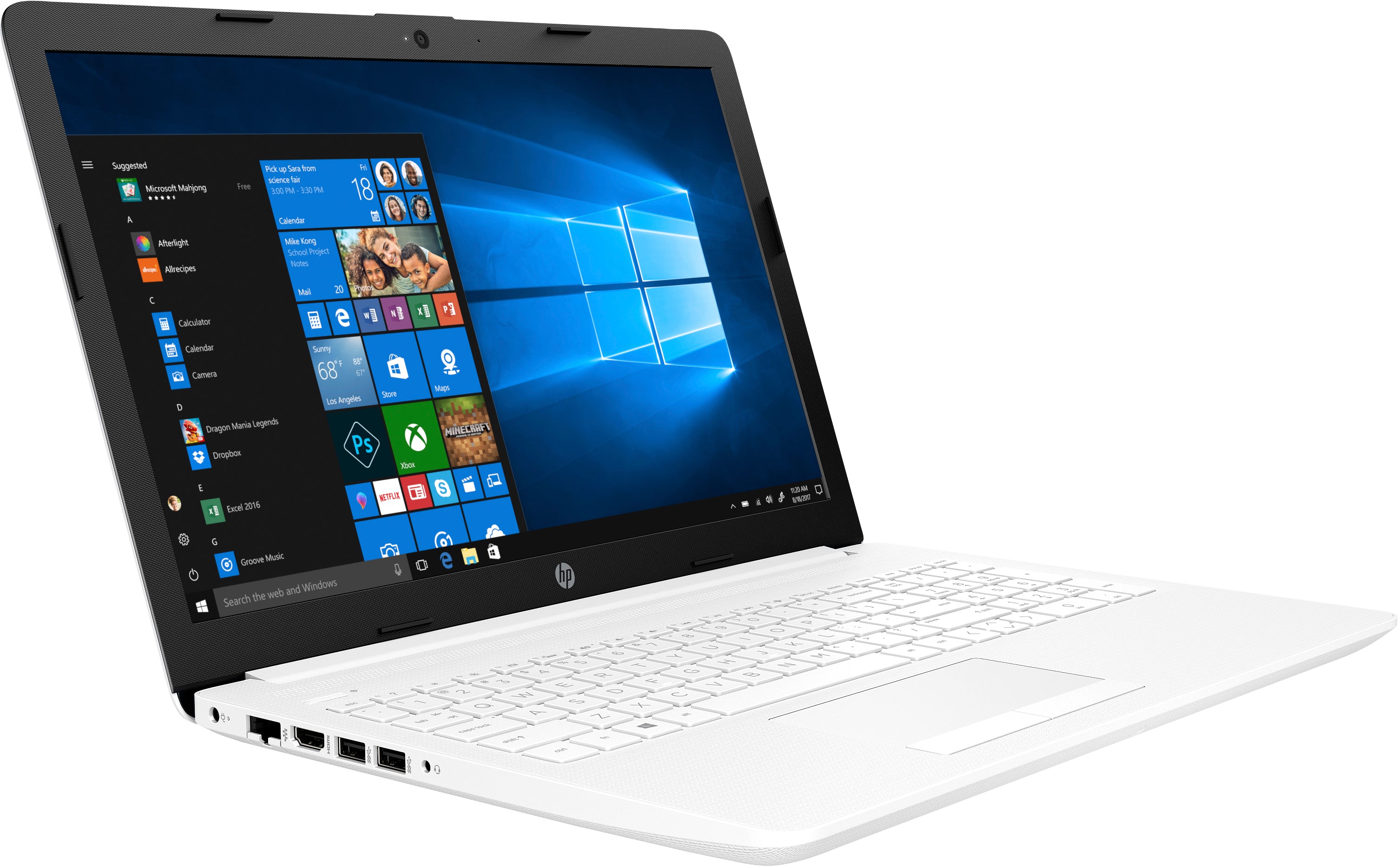 HP 15-da0043nr 15.6" HD (Non-Touch) Notebook, Intel Core i3-7020U, 2.30GHz, 4GB RAM, 1TB SATA, Windows 10 Home 64-Bit - 3ZF66UA#ABA