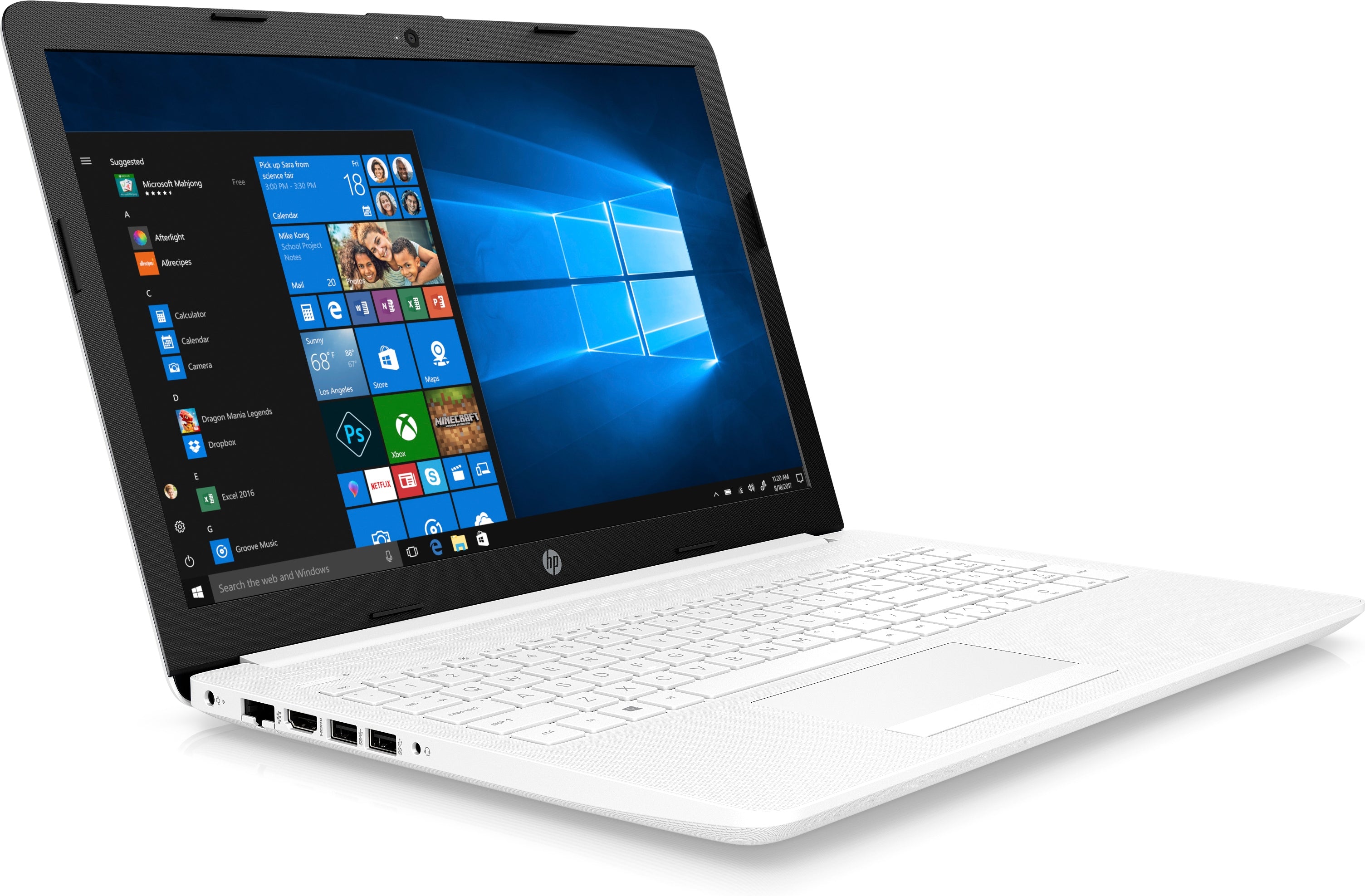 HP 15-da0043nr 15.6" HD (Non-Touch) Notebook, Intel Core i3-7020U, 2.30GHz, 4GB RAM, 1TB SATA, Windows 10 Home 64-Bit - 3ZF66UA#ABA