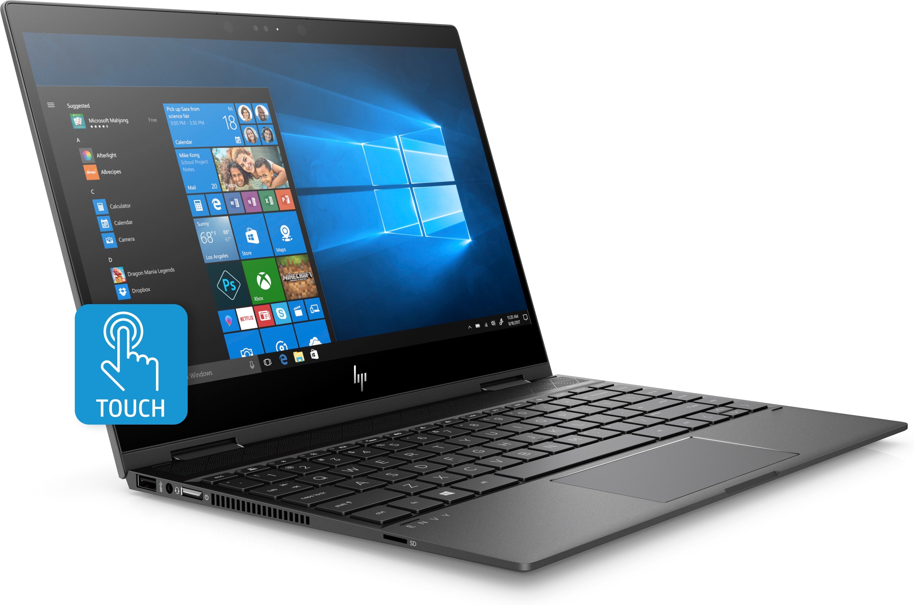 HP Envy X360 13m-ag0002dx 13.3" Full HD Touch Notebook AMD Ryzen 7 8GB RAM 256GB SSD Windows 10 Home - 4AC54UA#ABA (Certified Refurbished)