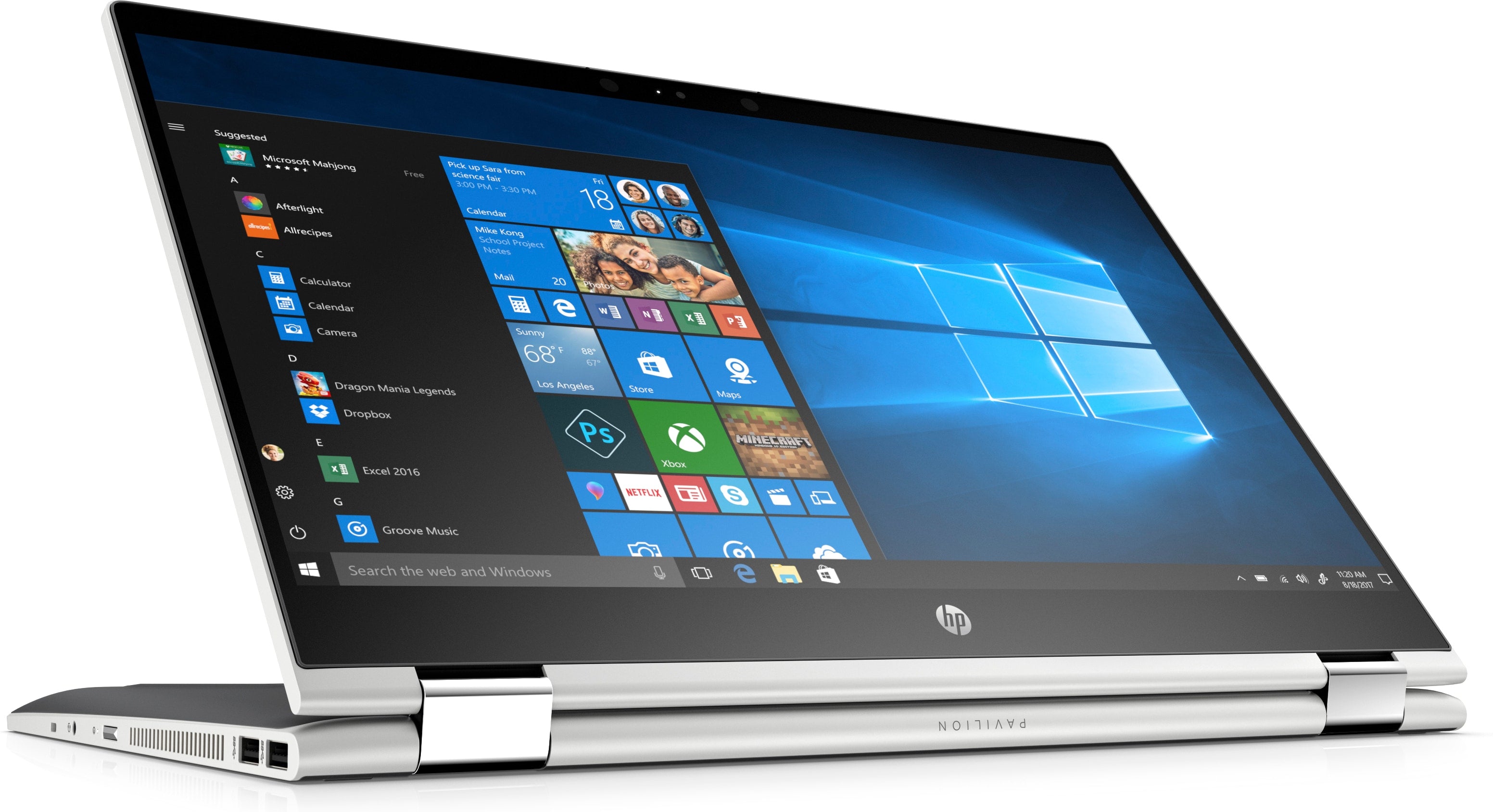 HP Pavilion x360 15-cr0091ms 15.6" FHD (Touchscreen) Convertible Notebook, Intel Core i5-8250U, 1.60GHz, 8GB RAM, 128GB SSD, Windows 10 Home 64-Bit- 4BV59UA#ABA