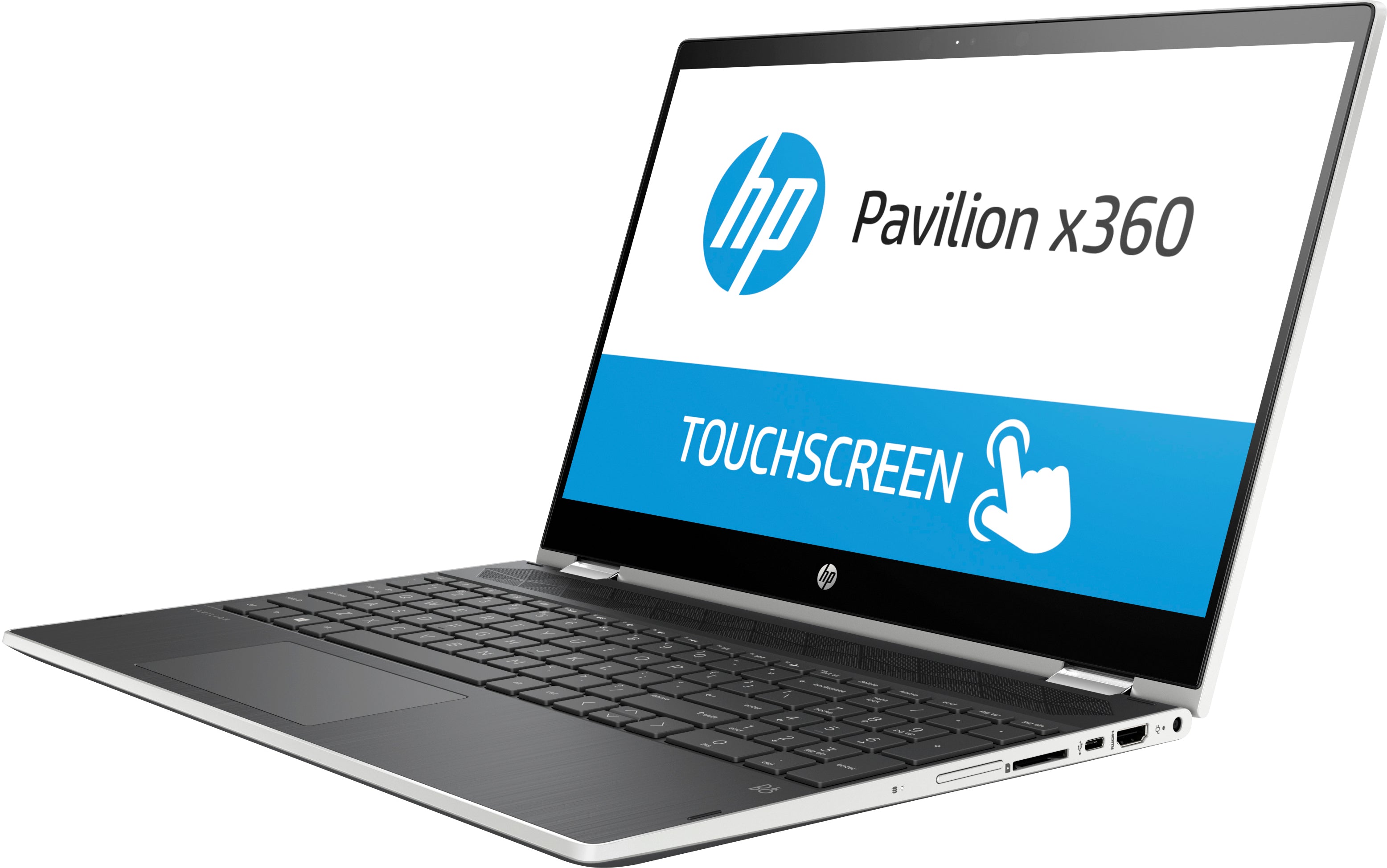 HP Pavilion x360 15-cr0017nr 15.6" FHD (Touchscreen) Convertible Notebook, Intel Core i5-8250U, 1.60GHz, 8 GB RAM, 256 GB SSD, Windows 10 Home 64-Bit - 4EY66UA#ABA