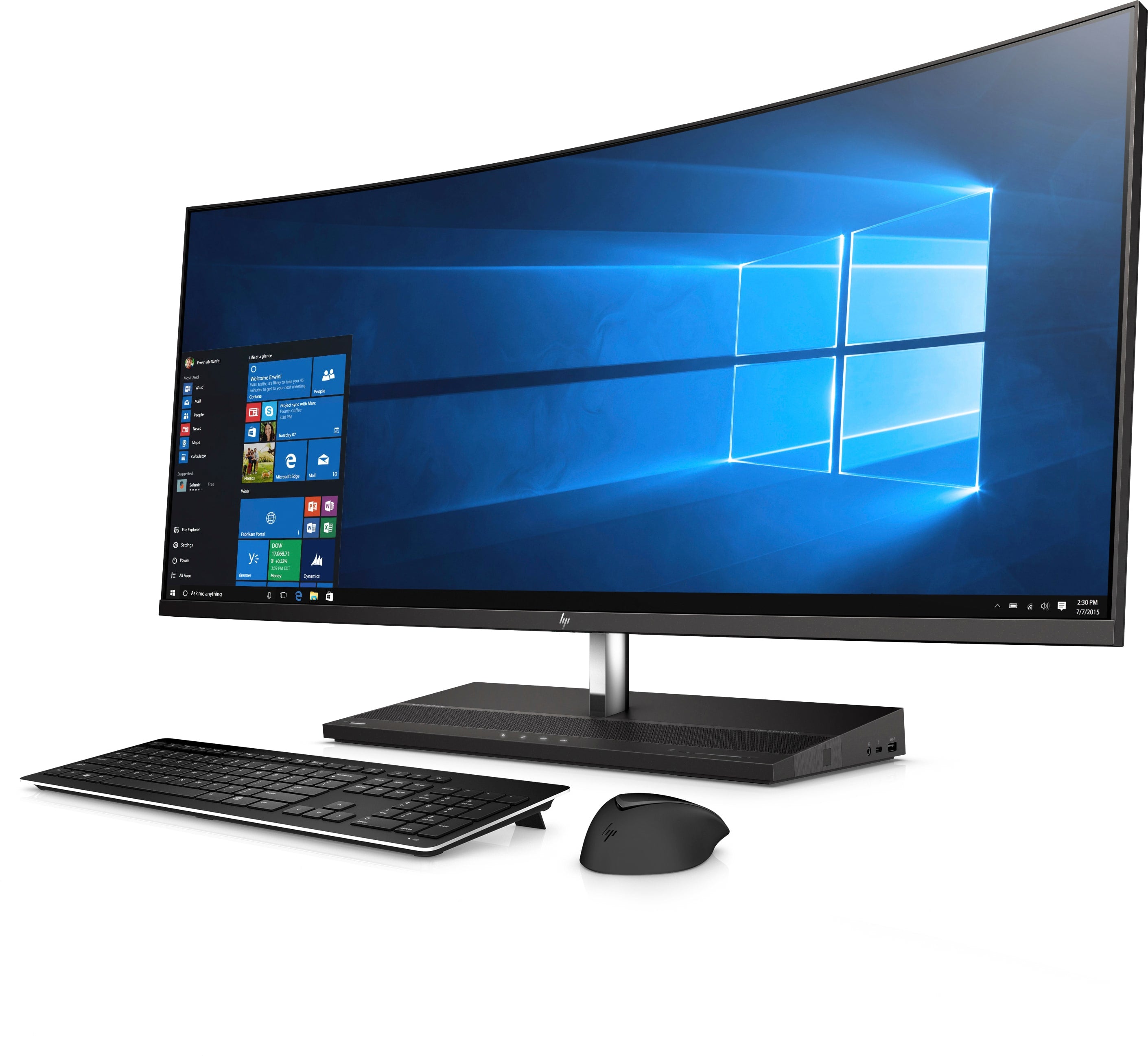 HP Curved EliteOne 1000 G2 All In One Desktop PC 34" WQHD Intel Core i5, 3.00GHz, 8GB RAM, 256GB PCIe SSD, Windows 10 Pro-64 Bit, 4HX51UT#ABA