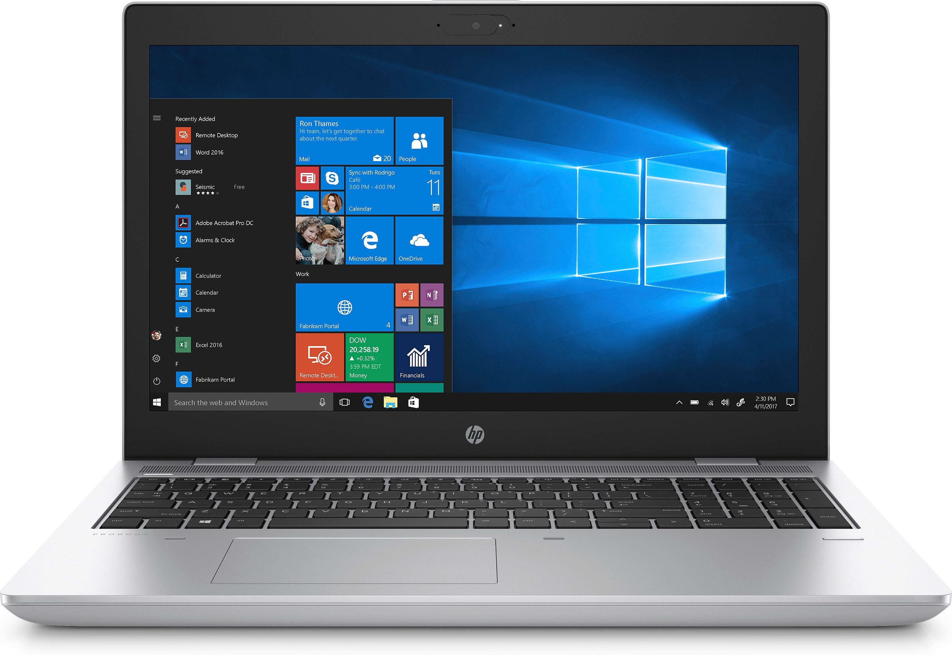 HP ProBook 650-G4 15.6" HD (Non-Touch) Notebook PC, Intel Core i5-8350U, 1.70GHz, 8GB RAM, 500GB HDD, Windows 10 Pro 64-Bit - 6US47EP#ABA