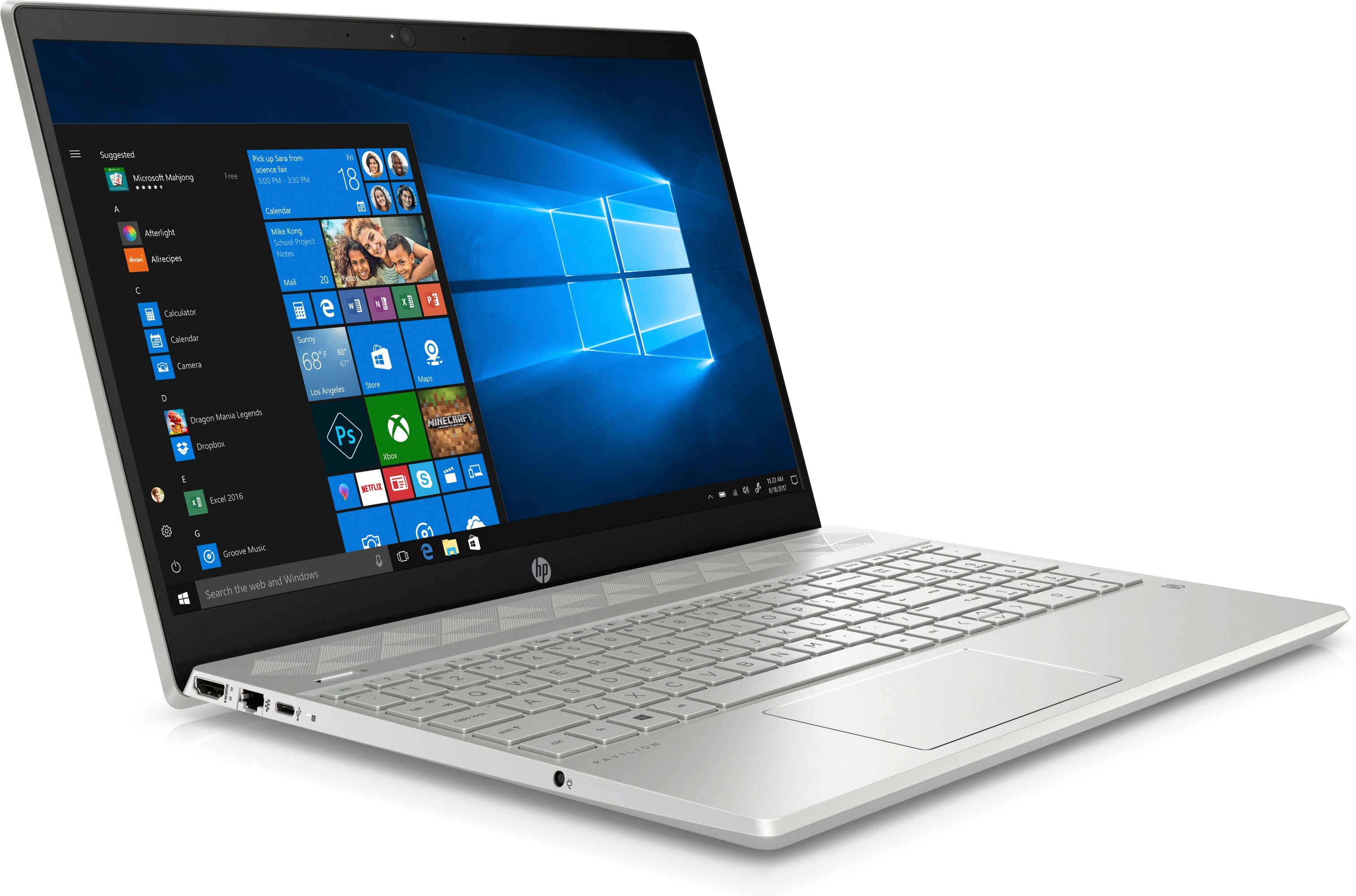 HP Pavilion 15-cs0082cl Laptop, 15.6" FHD (Touchscreen) Display, Intel Core i7, 1.80GHz, 8GB RAM, 1TB HDD + 16GB Optane Memory, Window 10 Home 64-Bit, Mineral Silver- 4QN59UA#ABA