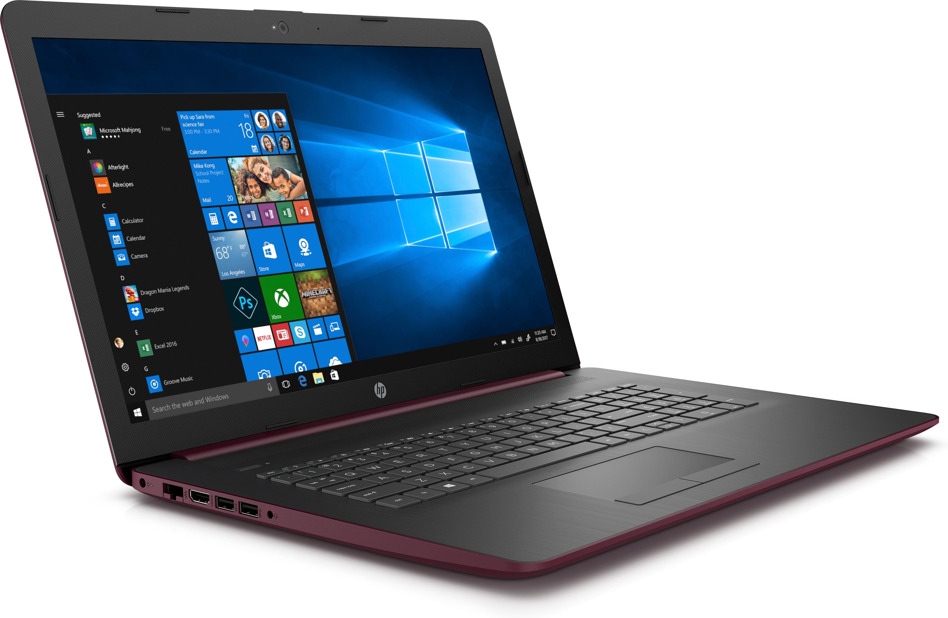 HP 17-by0001cy 17.3" HD+ (Touchscreen) Notebook, Intel Core i3-8130U, 2.20GHz, 8GB RAM, 1TB HDD SATA, Windows 10 Home 64-Bit - 4LU68UA#ABA (Certified Refurbished)