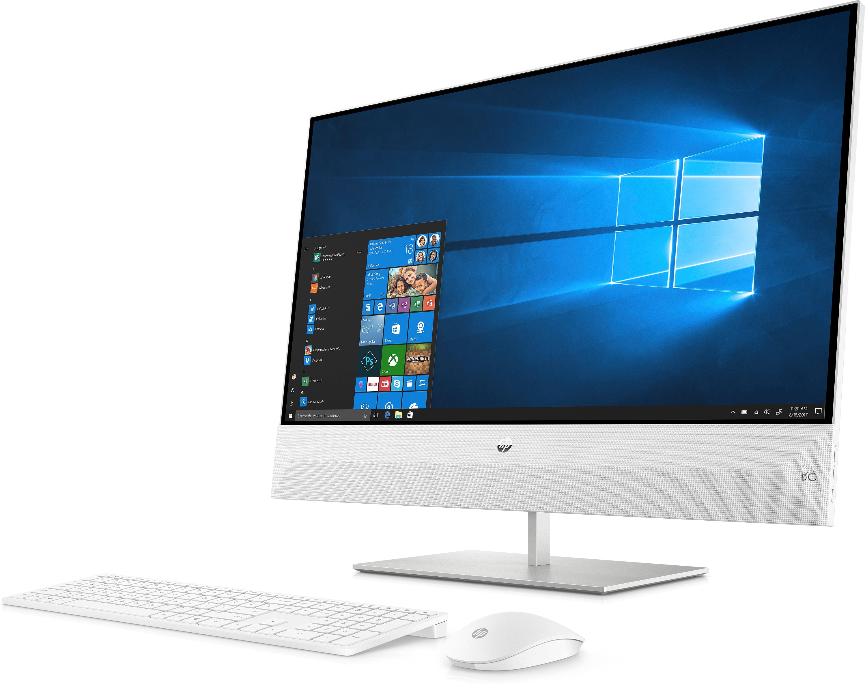 HP Pavilion 27-xa0014 27" FHD All-in-One PC,  Intel i7-8700T, 2.40GHz, 12GB RAM, 256GB SSD, W10H - 4NM54AA#ABA