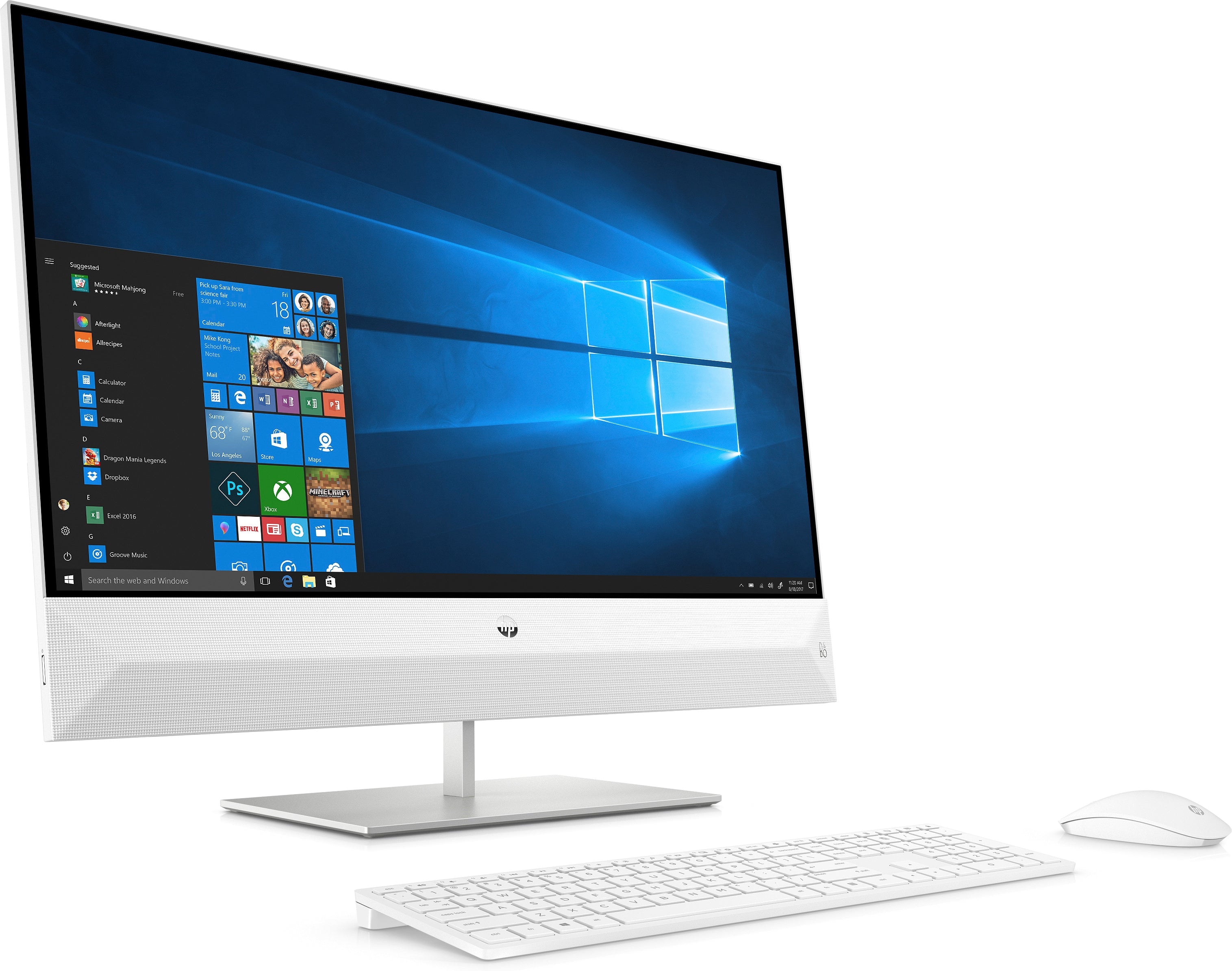 HP Pavilion 27-xa0014 27" FHD All-in-One PC,  Intel i7-8700T, 2.40GHz, 12GB RAM, 256GB SSD, W10H - 4NM54AA#ABA