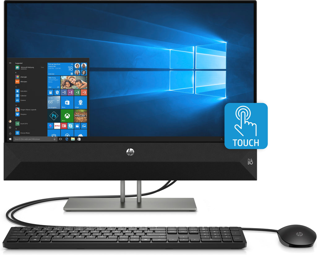 HP Pavilion 24-xa0021 23.8" FHD (Touchscreen) All-in-One Desktop PC, AMD Ryzen 3-2300U, 2.0GHz, 8GB RAM, 1TB HDD, Windows 10 Home 64-Bit - 4NM69AA#ABA