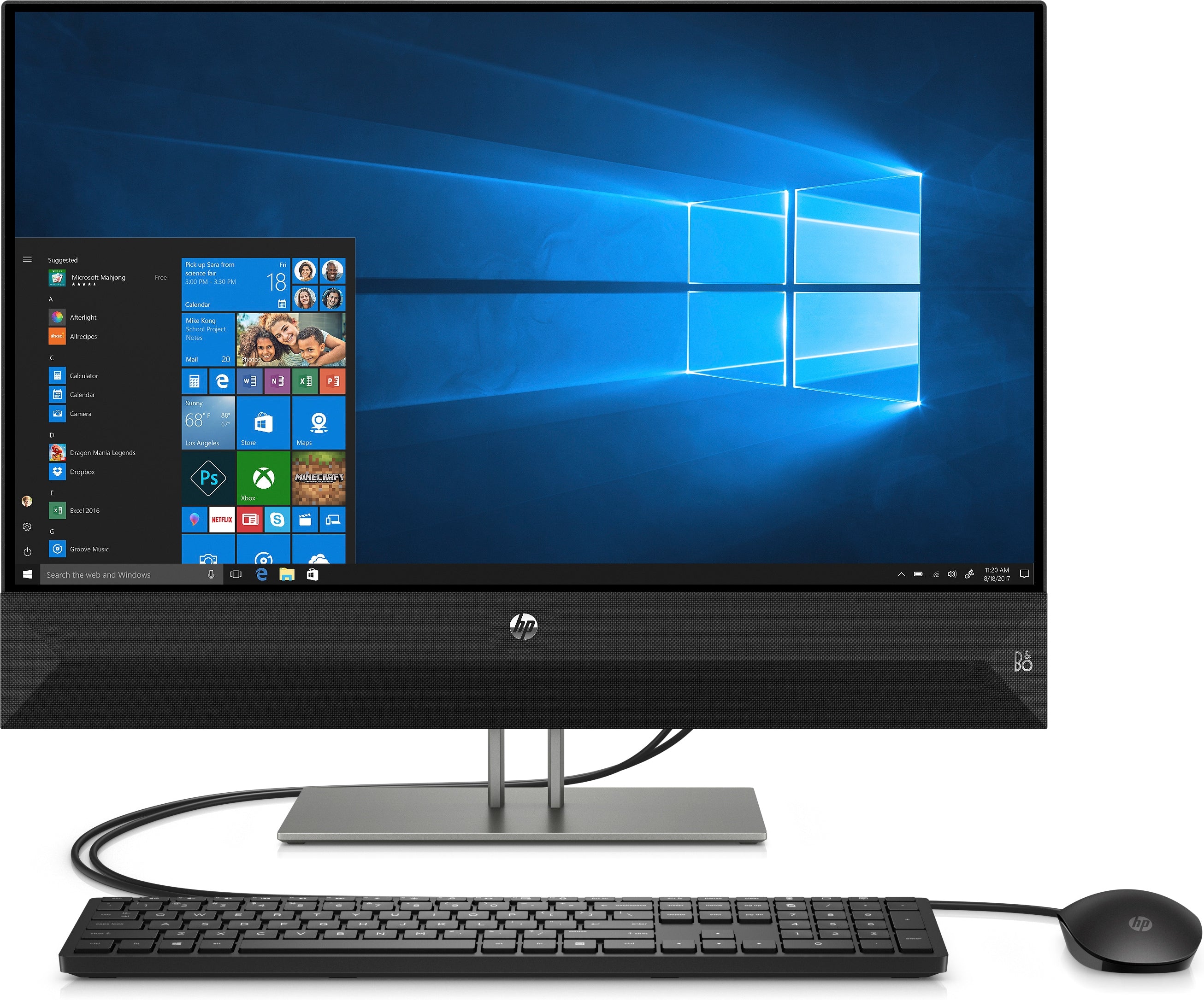 HP Pavilion 27-xa0011 All-in-One Computer, 27" FHD (Touchscreen) Display, Intel Core i5-8400T, 1.70GHz, 8GB RAM, 1TB SATA,  Windows 10 Home 64-Bit - 4NM70AA#ABA