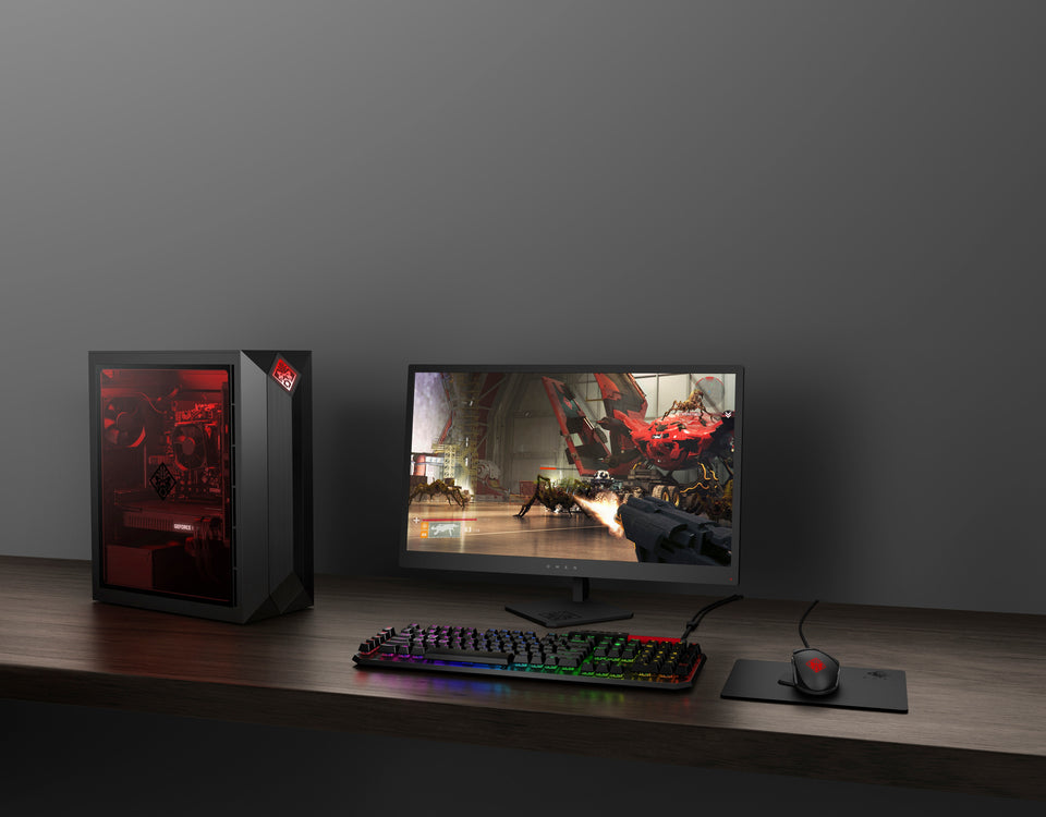 HP OMEN Obelisk 875-0070 Gaming Desktop Computer, AMD Ryzen 7, 3.20GHz, 16 GB RAM, 1TB HDD, 256GB SSD, Windows 10 Home 64-Bit, Tower- 4NN07AA#ABA