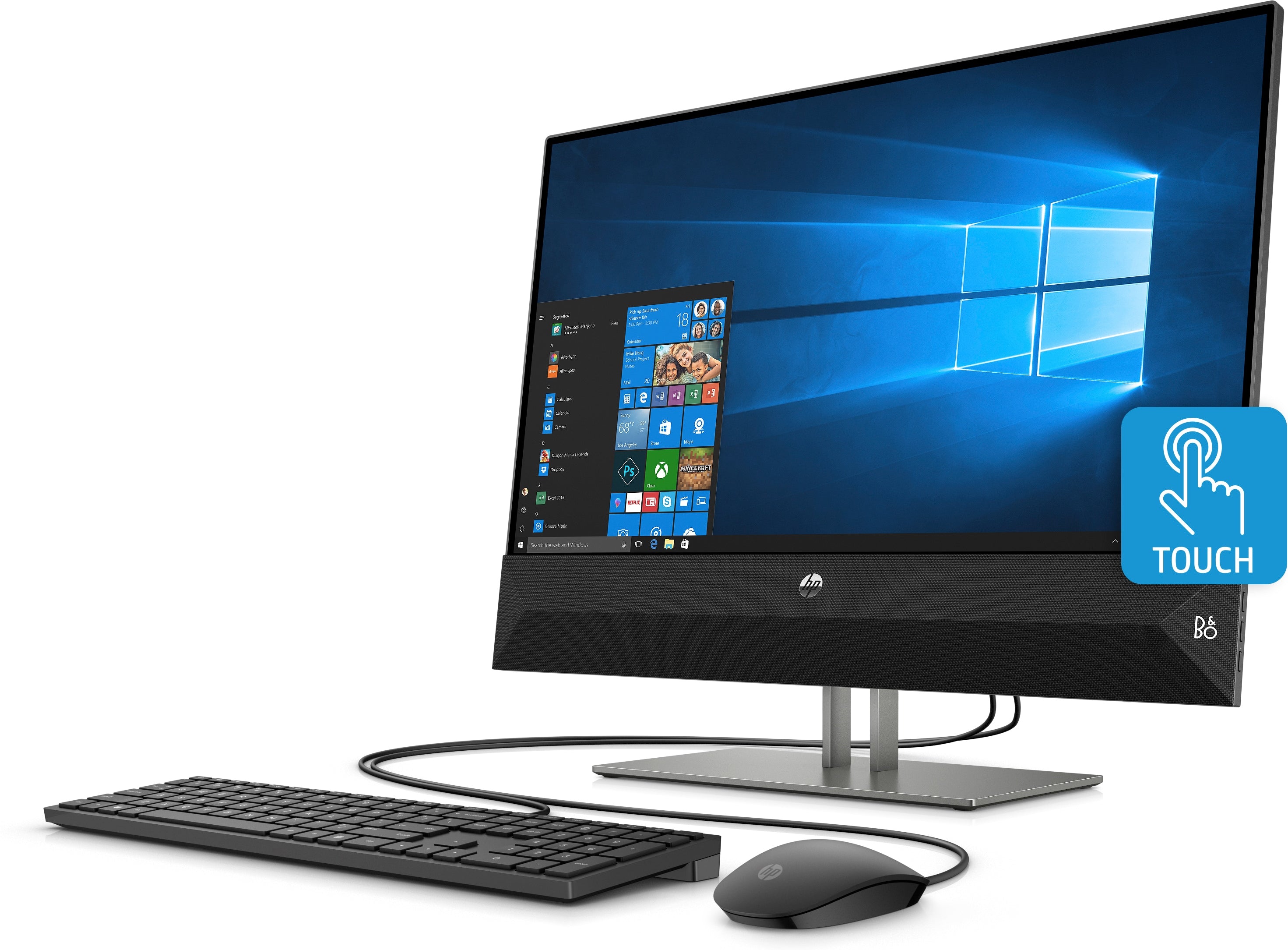 HP Pavilion 24-xa0032 23.8" FHD (Touch) All-in-One PC, Intel i5-9400T, 1.80GHz, 12GB RAM, 512GB SSD, Win10 Home - 4NN56AA#ABA (Certified Refurbished)