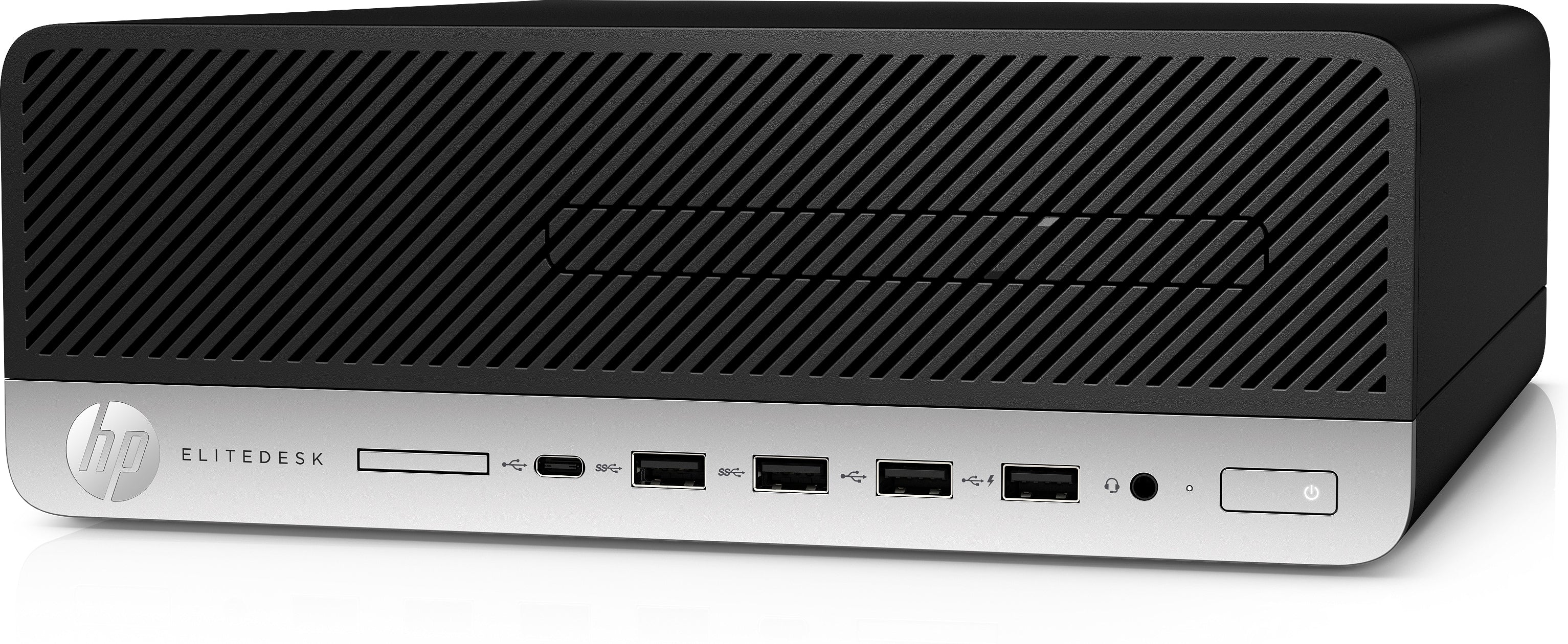 HP EliteDesk 705 G4 SFF Desktop PC,AMD R5-2400G,3.60GHz,8GB RAM,256GB SSD,Win10P-9WX10UW#ABA