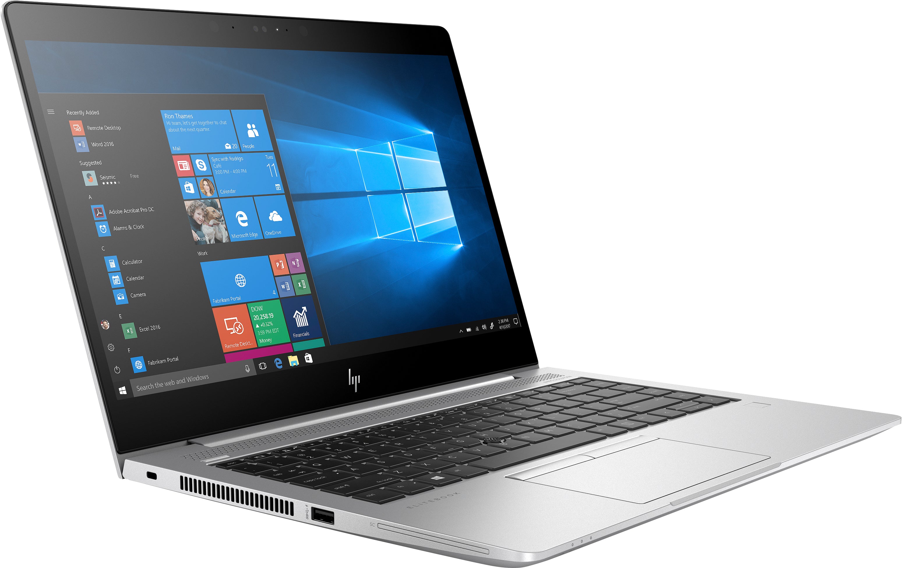 HP EliteBook 840-G5 14" FHD (Non-Touch) Notebook PC, Intel i7-8650U, 1.90GHz, 8GB RAM, 256GB SSD, Windows 10 Pro 64-Bit - 4QL56US#ABA