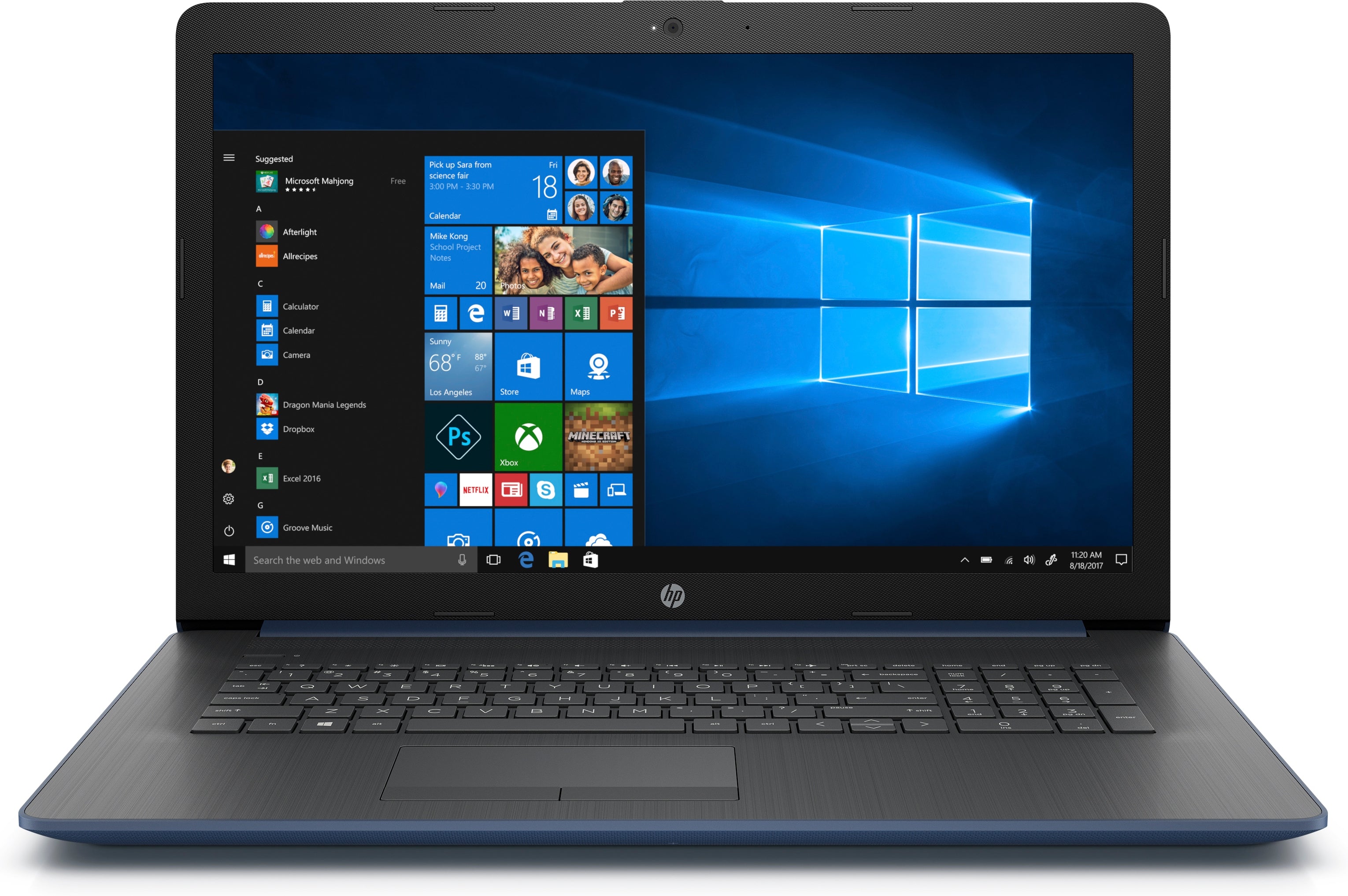 HP 17-by0082cl 17.3" HD+ (Non-Touch) Notebook, Intel Core i3-8130U, 2.20GHz, 4GB RAM, 1TB HDD, Windows 10 Home 64-Bit- 4QP15UA#ABA (Certified Refurbished)