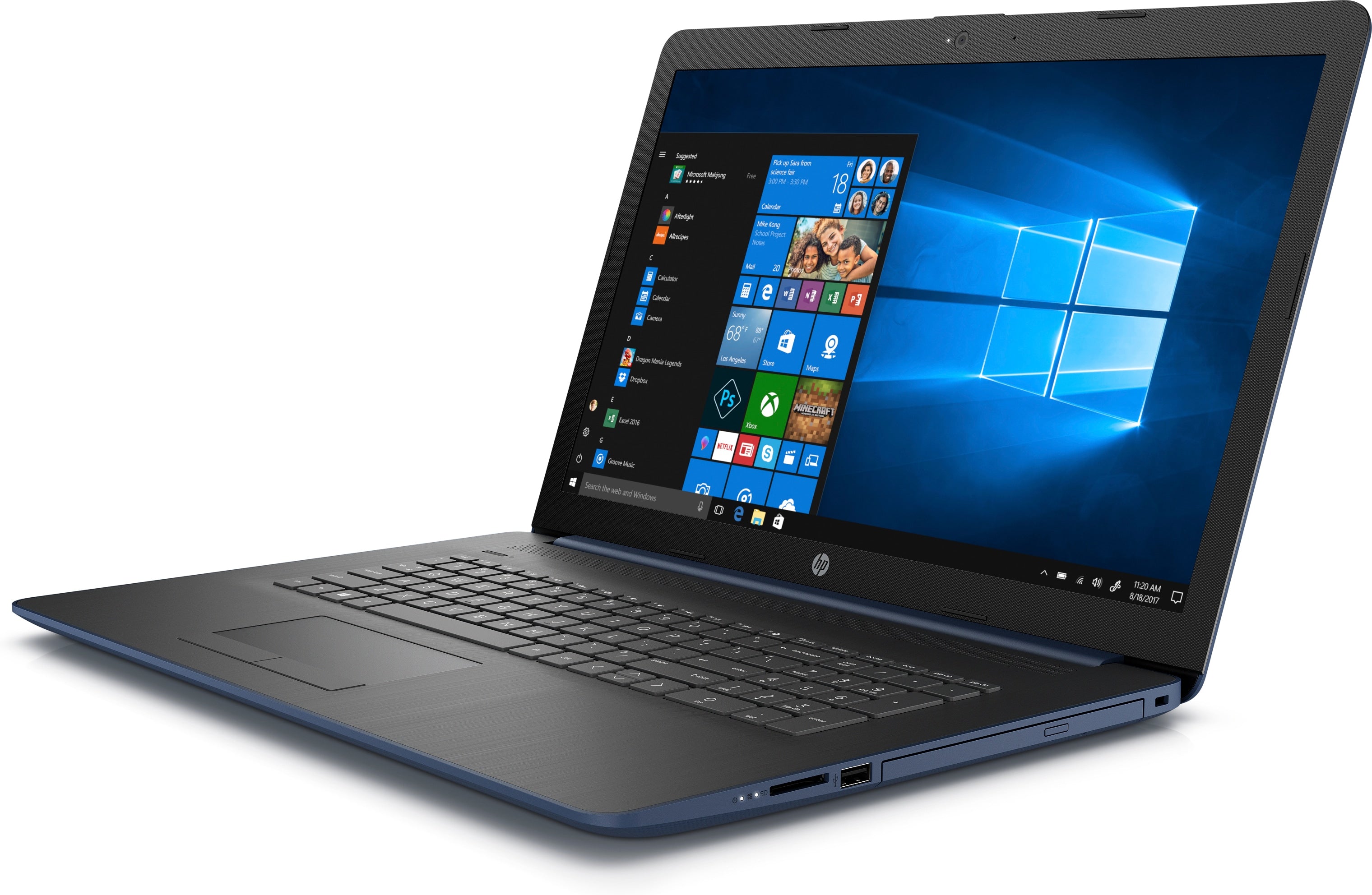 HP 17-by0082cl 17.3" HD+ (Non-Touch) Notebook, Intel Core i3-8130U, 2.20GHz, 4GB RAM, 1TB HDD, Windows 10 Home 64-Bit- 4QP15UA#ABA (Certified Refurbished)