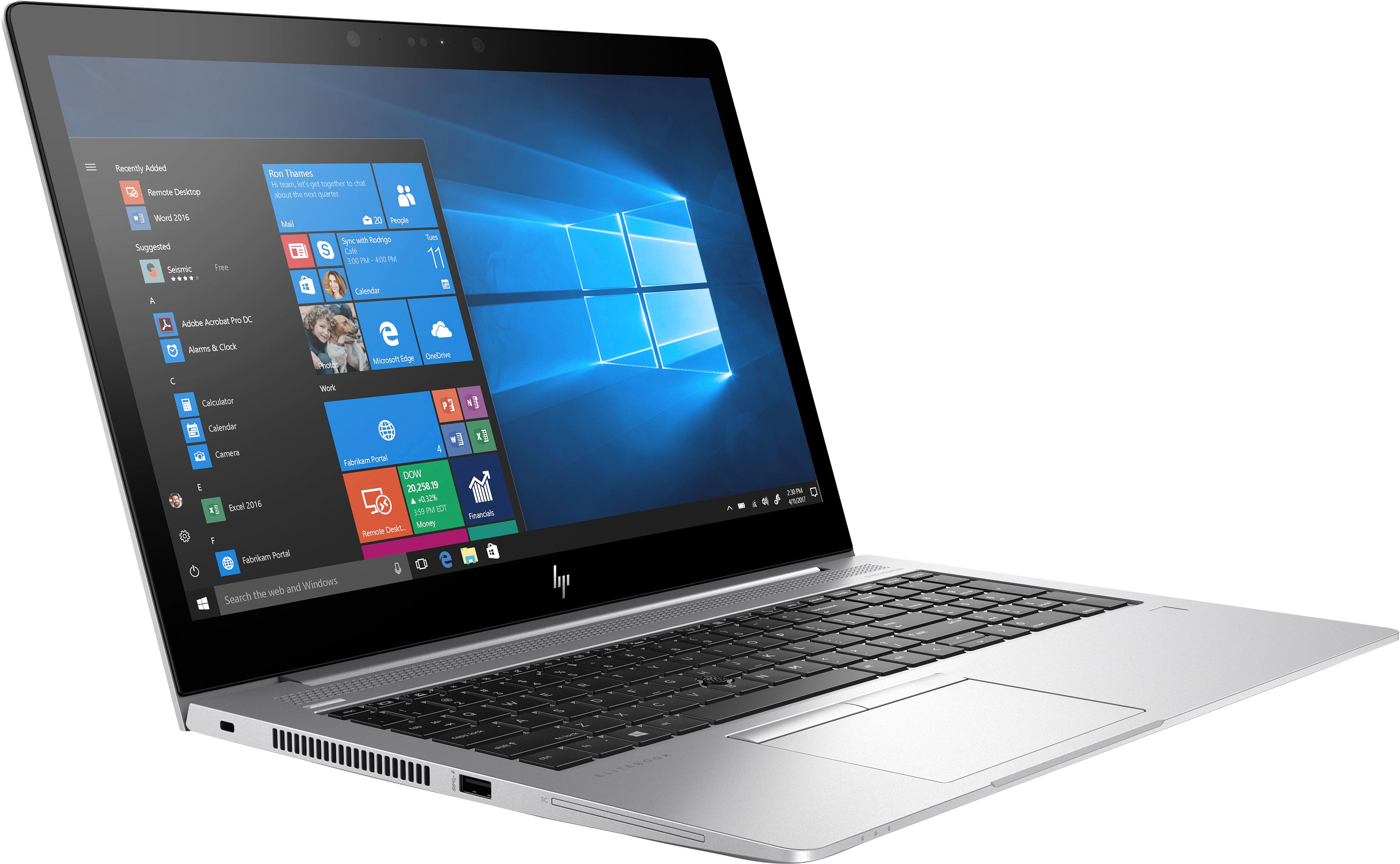 HP EliteBook 840-G5 14" FHD (Touchscreen) Notebook PC, Intel i7-8650U, 1.90GHz, 8GB RAM, 512GB SSD, Windows 10Pro 64-Bit - 7HU90U8#ABA