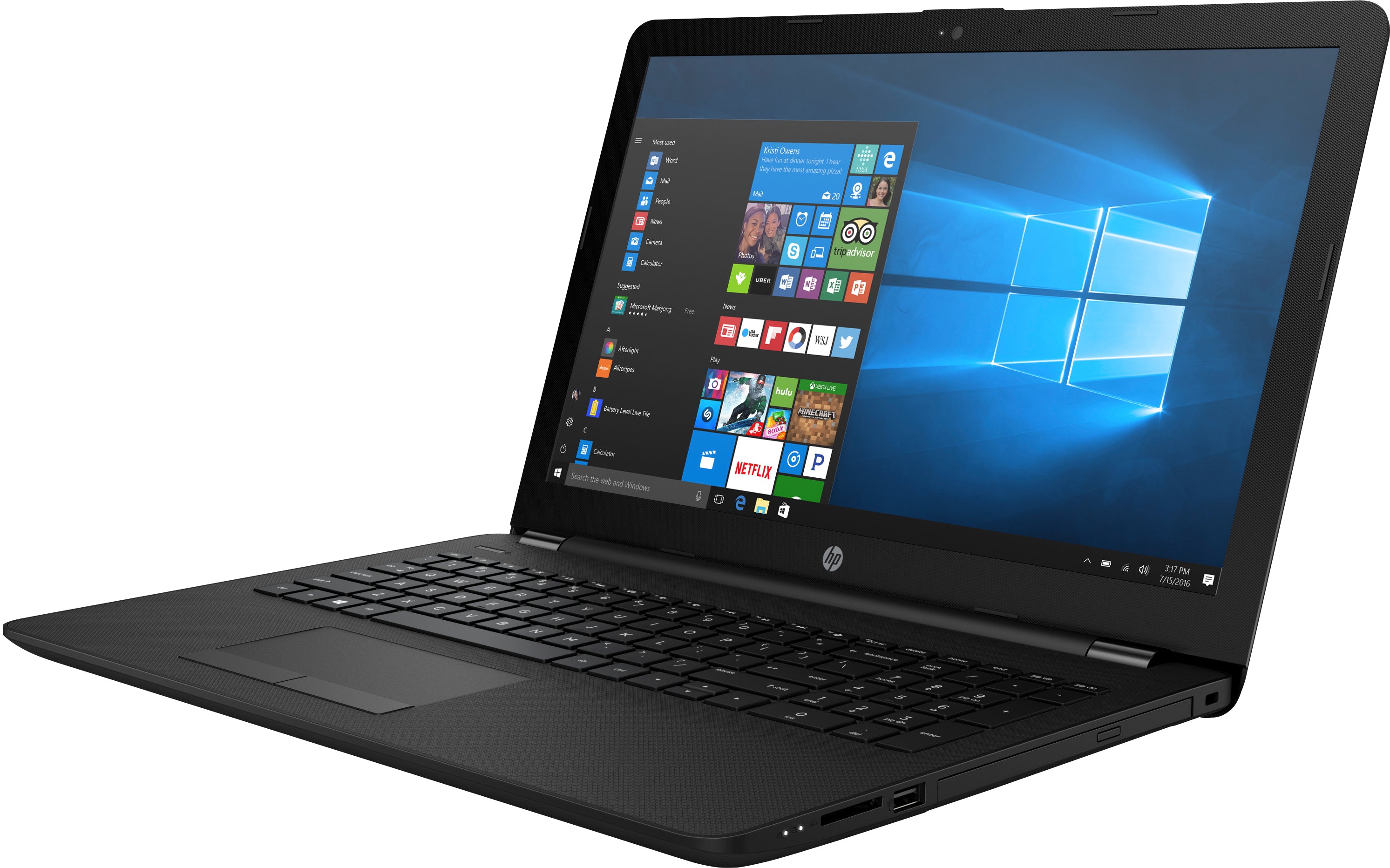 HP 15-bs282nr 15.6" HD (Non-Touch) Notebook, Intel Pentium Silver N5000, 1.10GHz, 4GB RAM, 1TB HDD, Windows 10 Home-64 Bit- 4RA01UA#ABA