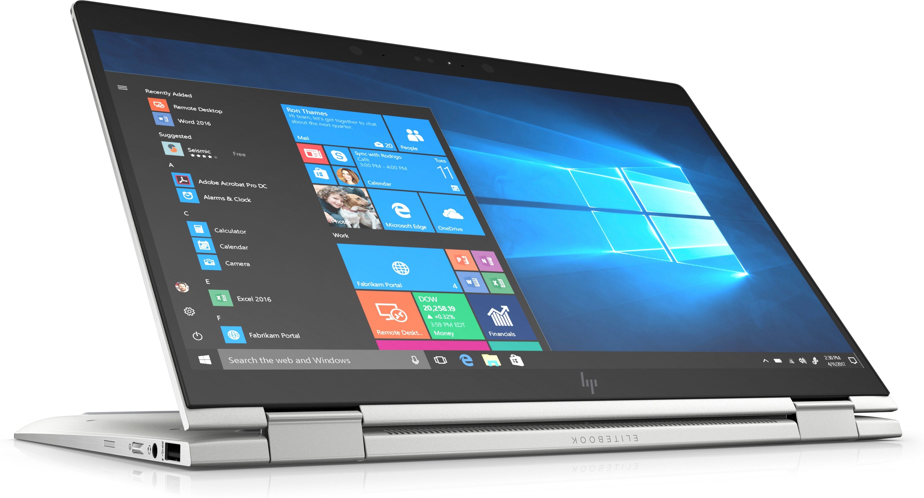 HP EliteBook X360 1030-G3 13.3" FHD (Touch) Notebook, Intel i5-8350U, 1.70GHz, 16GB RAM, 256GB SSD, Win10P - 5JR51US#ABA