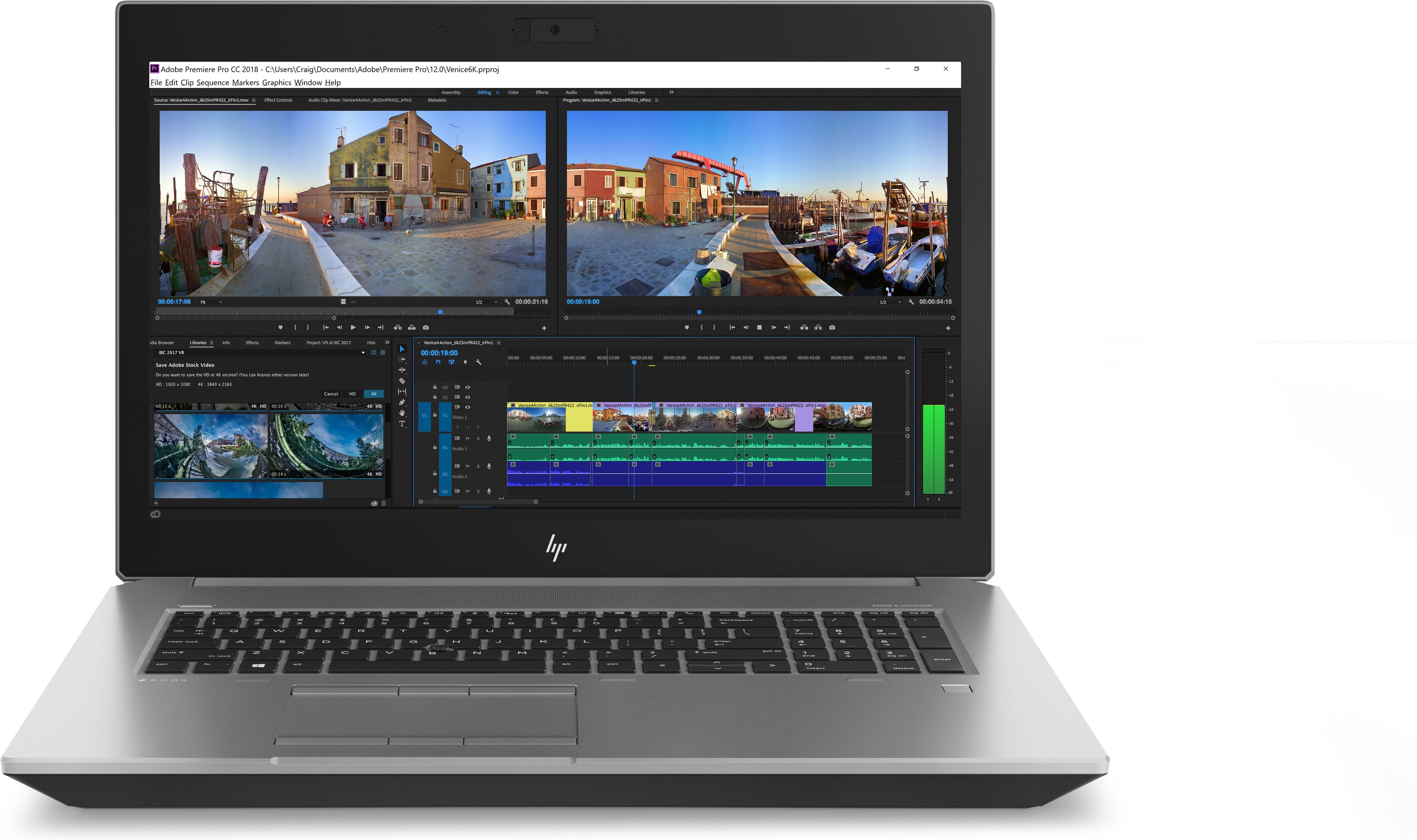 HP ZBook 17 G5 17.3" 4K Ultra HD (Non-Touch) Mobile Workstation, Intel Xeon E-2186M, 2.90GHz, 16GB RAM, 512GB SSD, Windows 10 Pro 64-bit - 4RA65UT#ABA