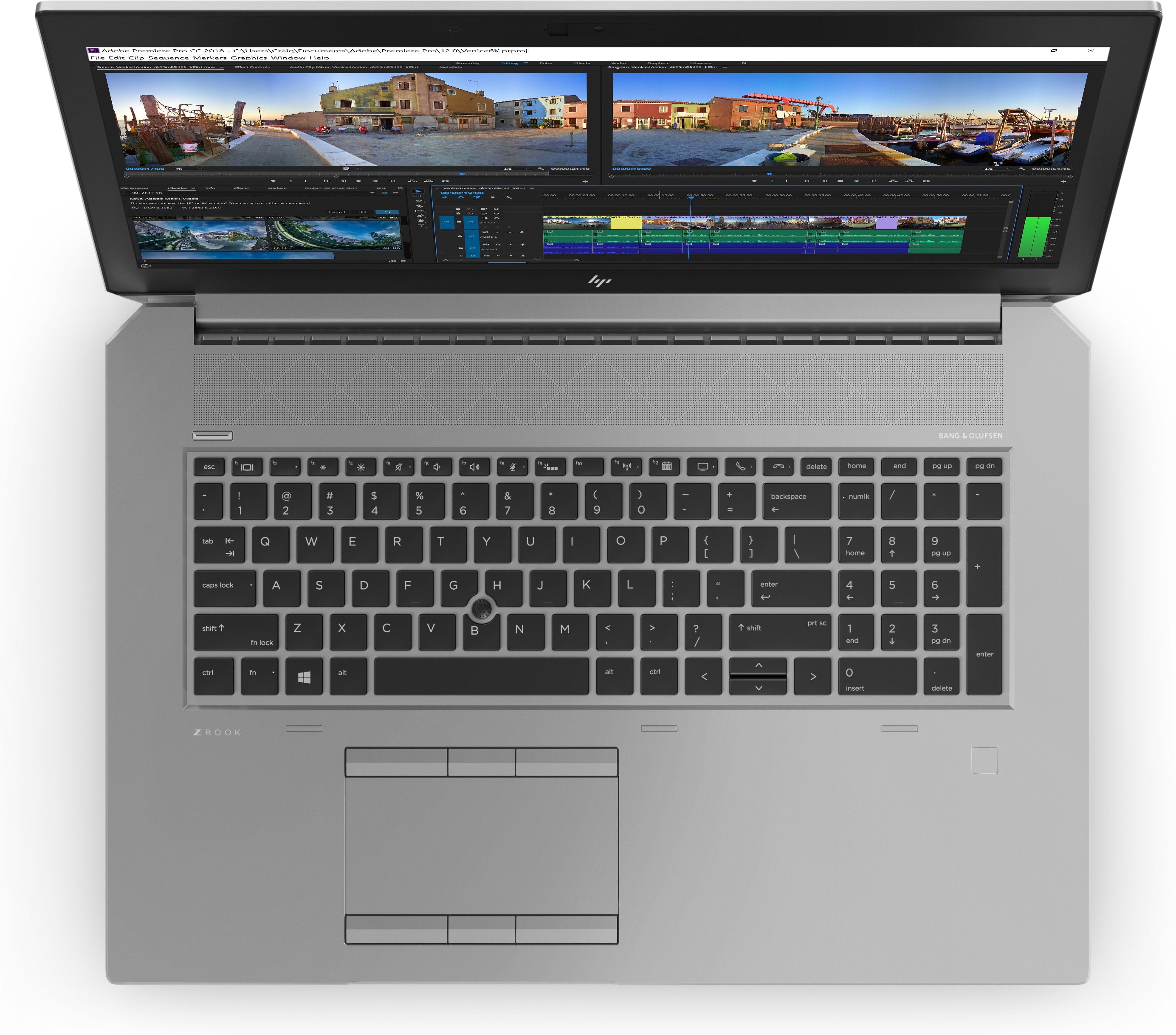 HP ZBook 17 G5 17.3" 4K Ultra HD (Non-Touch) Mobile Workstation, Intel Xeon E-2186M, 2.90GHz, 16GB RAM, 512GB SSD, Windows 10 Pro 64-bit - 4RA65UT#ABA
