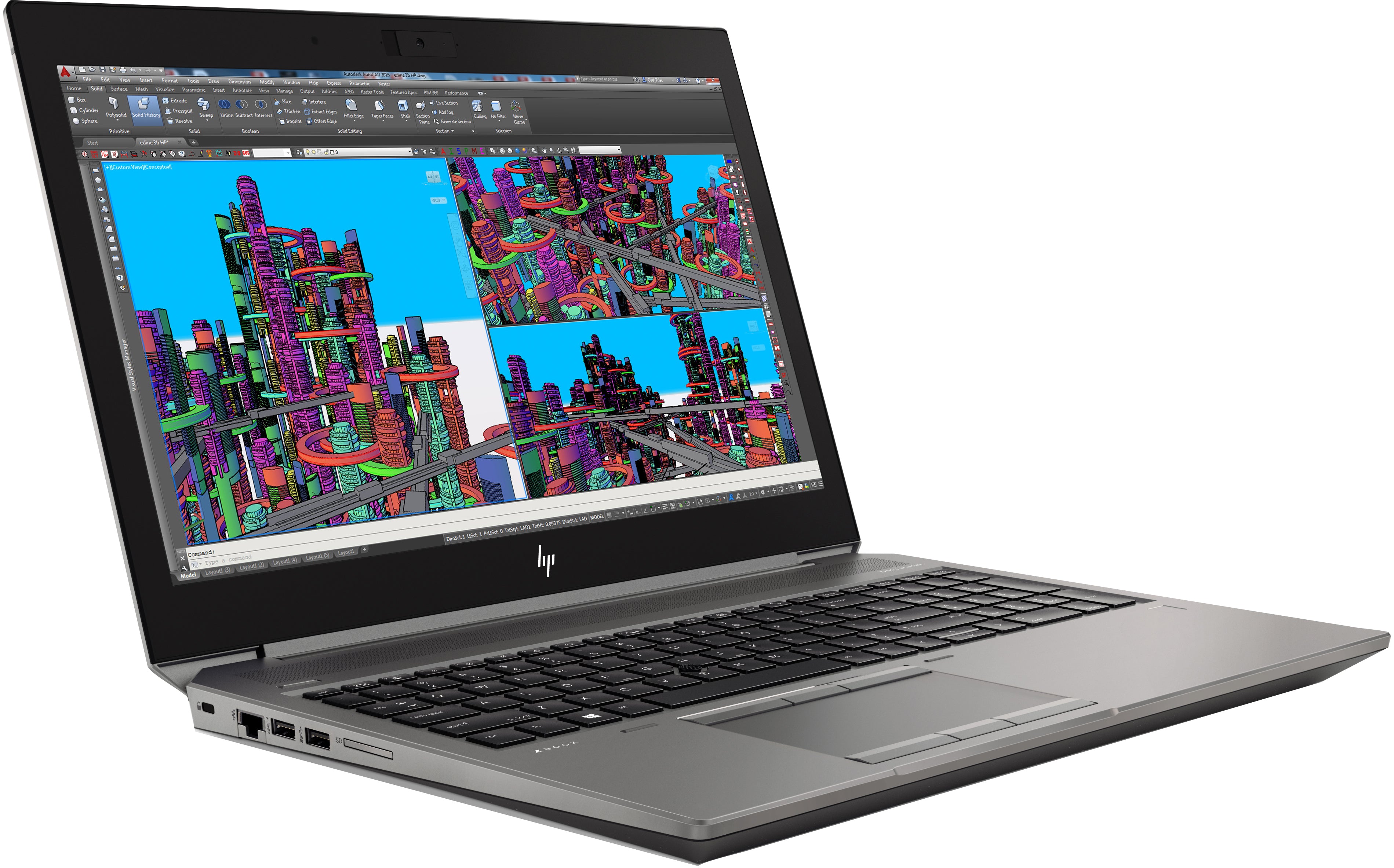 HP ZBook 15 G5 15.6" Full HD (Non-Touch) Mobile Workstation, Intel Core i7-8850H, 2.60GHz, 32GB RAM, 256GB SSD + 512GB SSD, Windows 10 Pro 64-Bit- 8ZF39U8#ABA