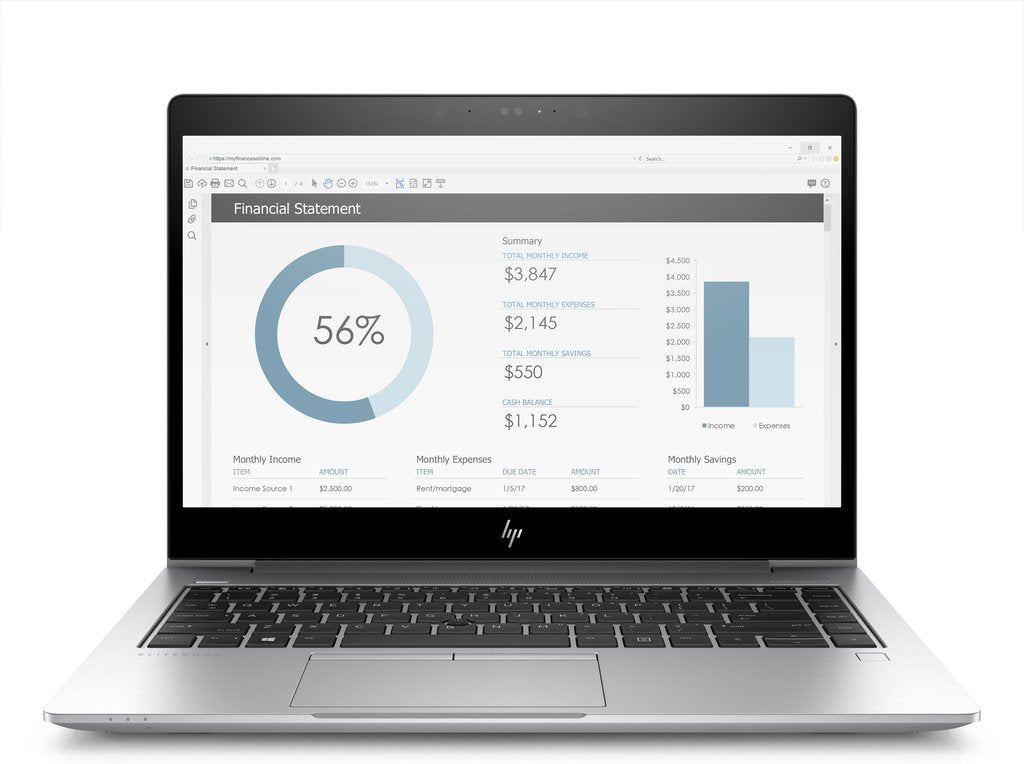 HP EliteBook X360 1030-G2 13.3" FHD (Touch) Convertible PC, Intel i7-7600U, 2.80 GHz, 16GB RAM, 512GB SSD, Win10P - 8TT26U8#ABA