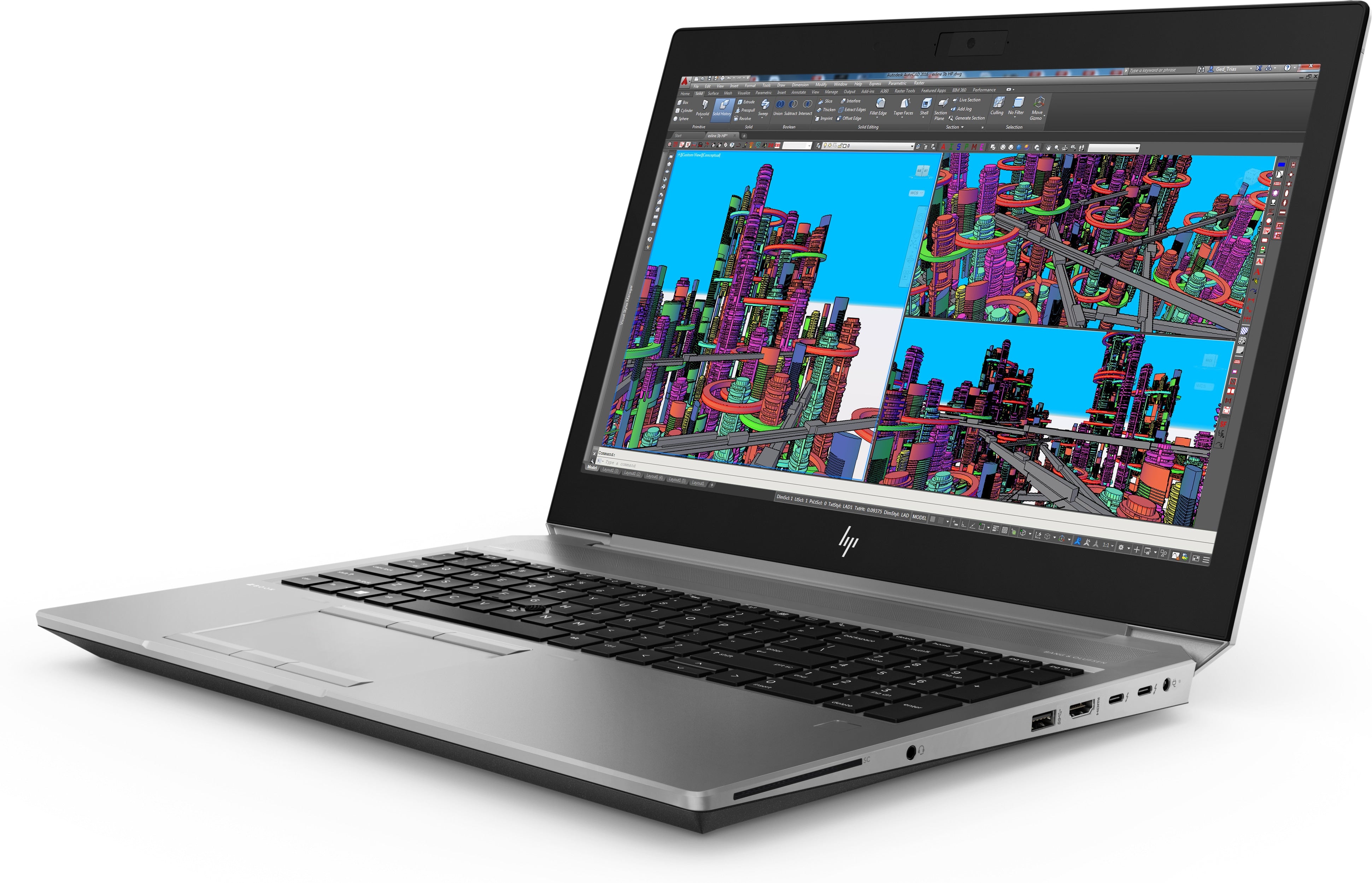 HP ZBook 15 G5 15.6" Full HD (Non-Touch) Mobile Workstation, Intel Core i7-8750H, 2.20GHz, 16GB RAM, 256GB SSD, Windows 10 Pro 64-Bit- 4RB01UT#ABA