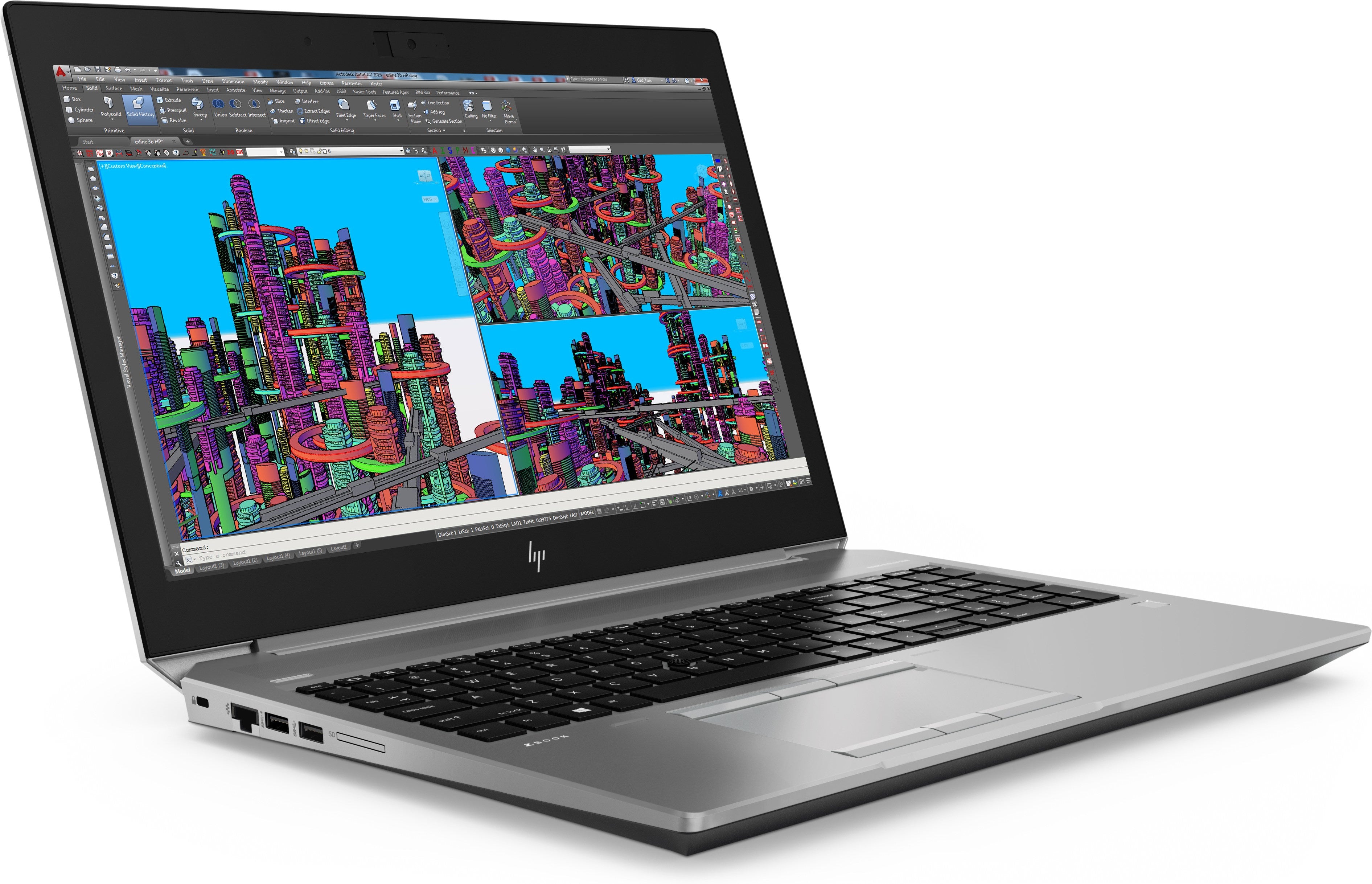 HP ZBook 15 G5 15.6" Full HD (Non-Touch) Mobile Workstation, Intel Core i7-8750H, 2.20GHz, 16GB RAM, 512GB SSD, Windows 10 Pro 64-Bit- 4RG72UT#ABA
