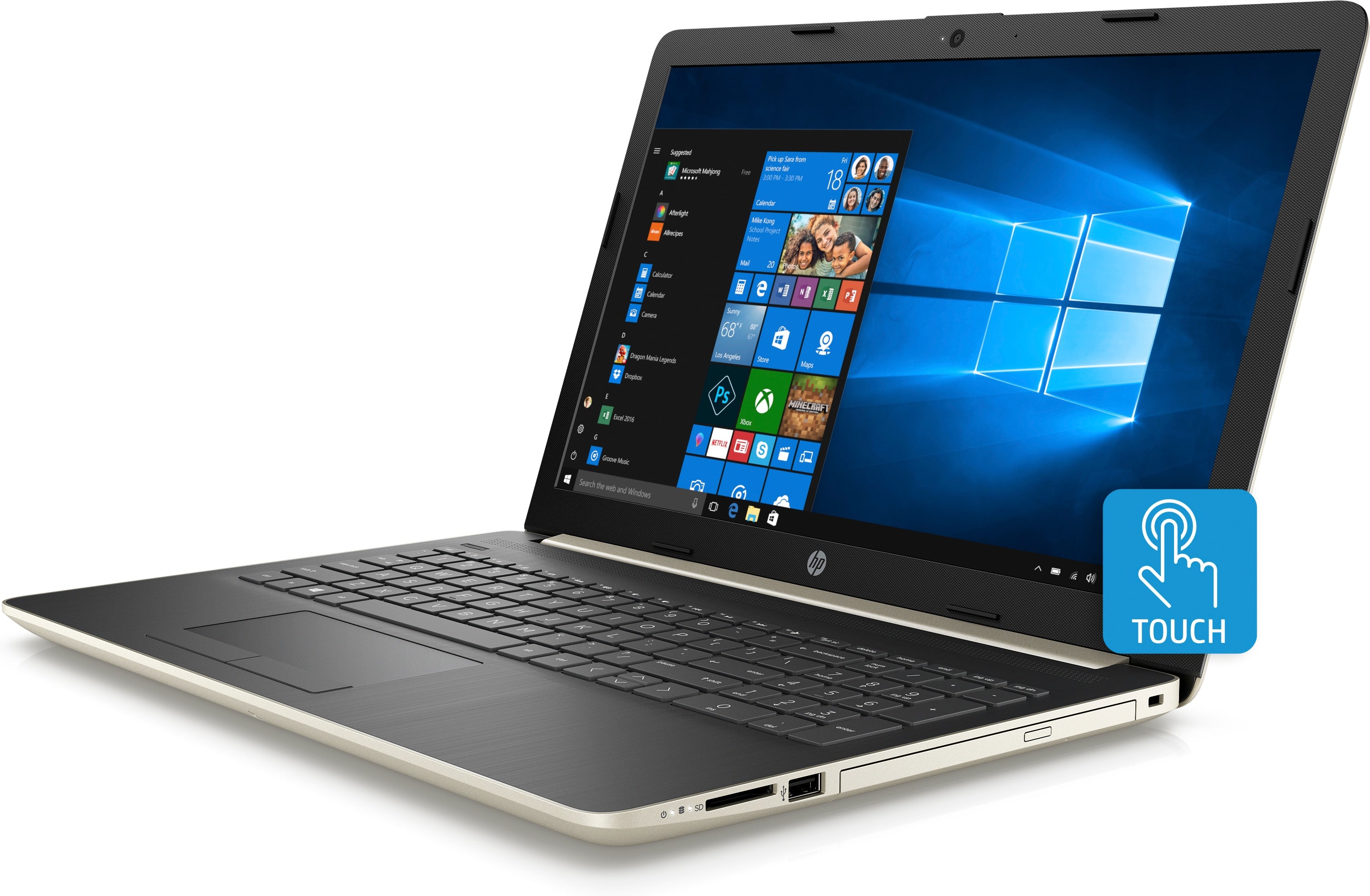 HP 15-da0003cy 15.6" HD (Touchscreen) Notebook, Intel Core i3-8130U, 2.20GHz, 8GB RAM, 1TB SATA, Windows 10 Home 64-Bit - 4SU38UA#ABA (Certified Refurbished)