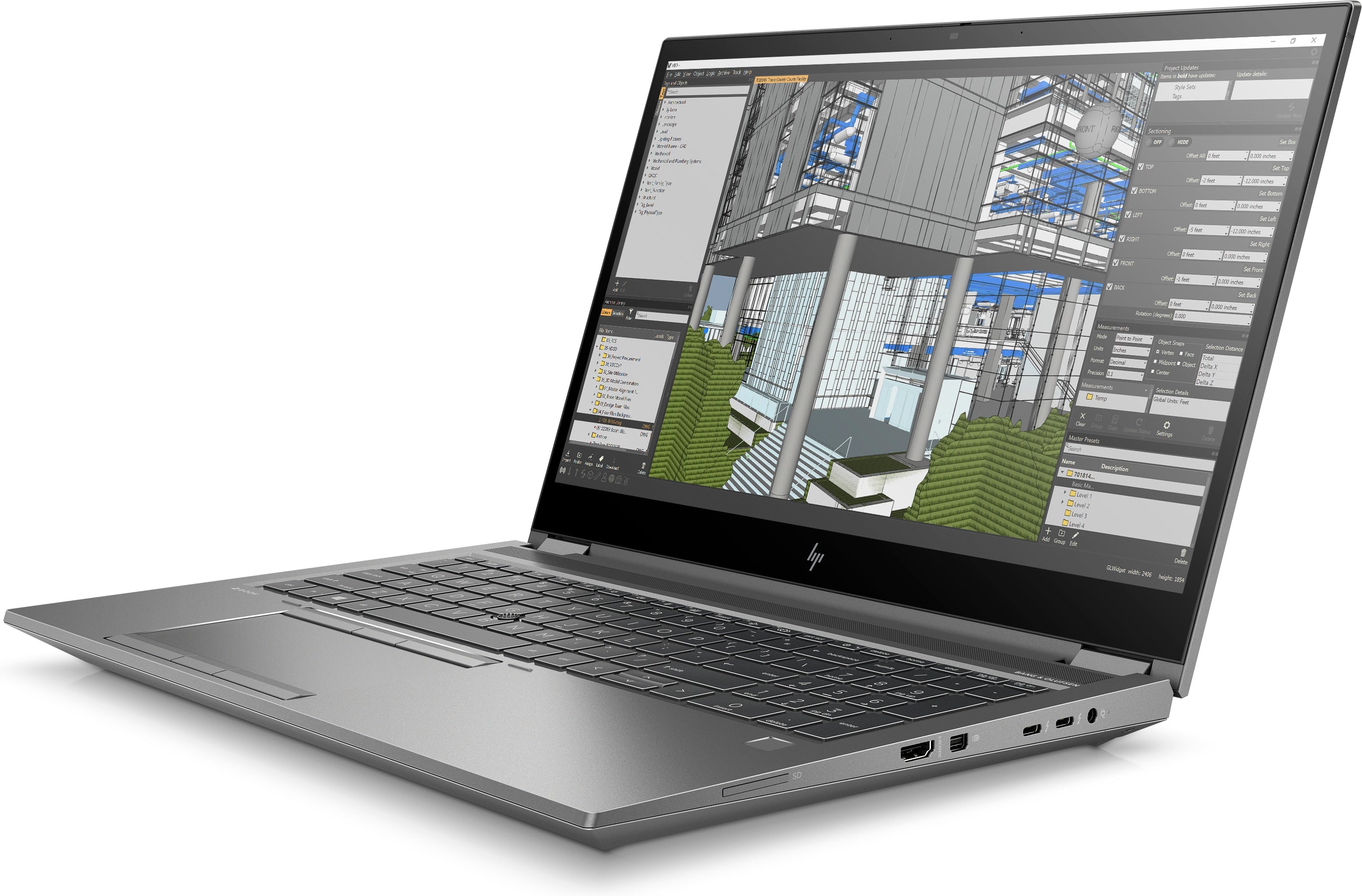 HP ZBook Fury 15 G8 15.6" FHD Rugged Mobile Workstation, Intel i7-11850H, 2.50GHz, 32GB RAM, 512GB SSD, Win10P - 4U799UT#ABA