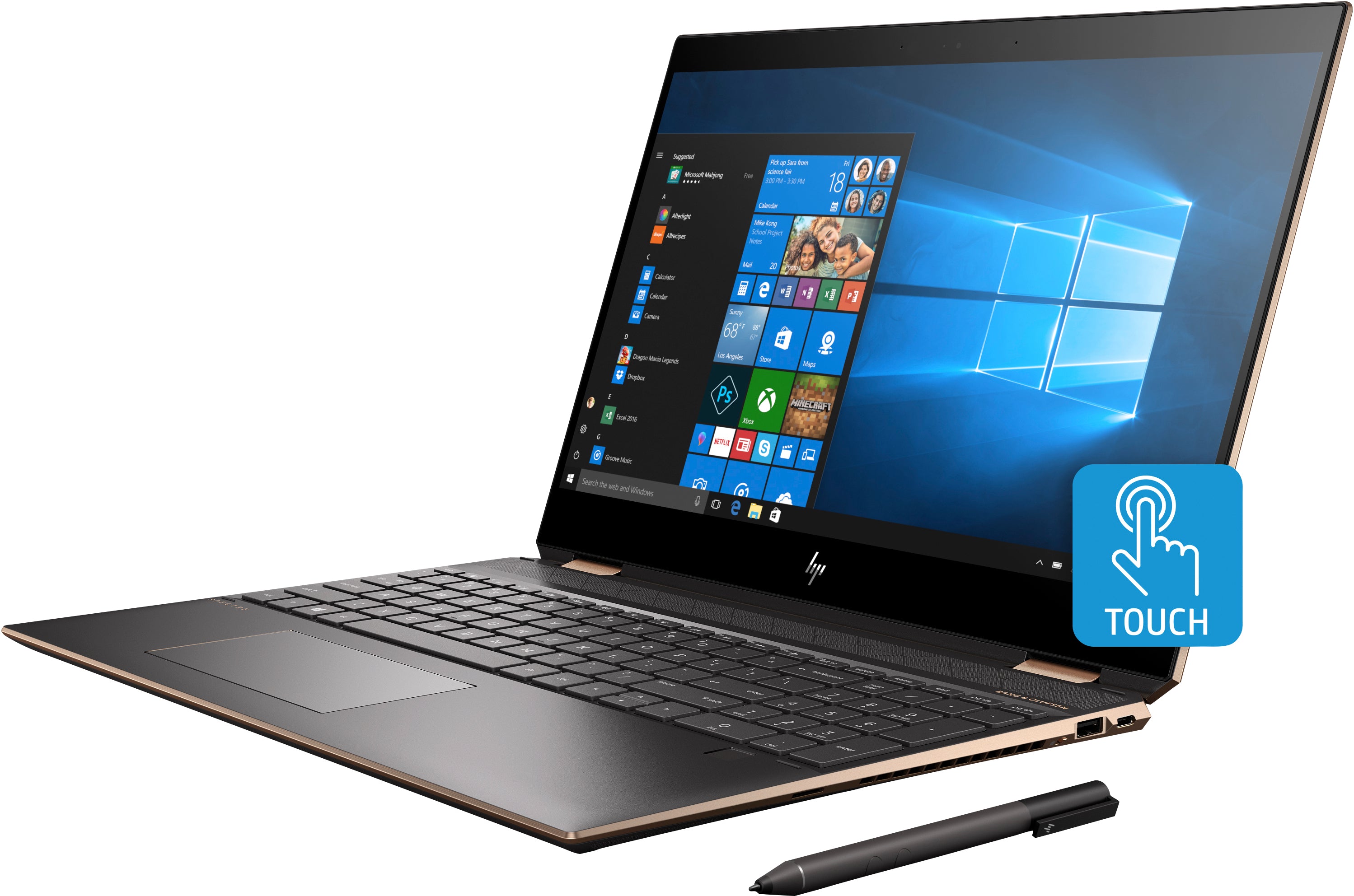 HP Spectre x360 15-df0033dx 15.6" 4K UHD Touch 2-in-1 Notebook, Intel i7-8565U, 1.80 GHz, 16GB RAM, 512GB SSD+32GB Optane, 6JY95UA#ABA(Certified Refurbished)