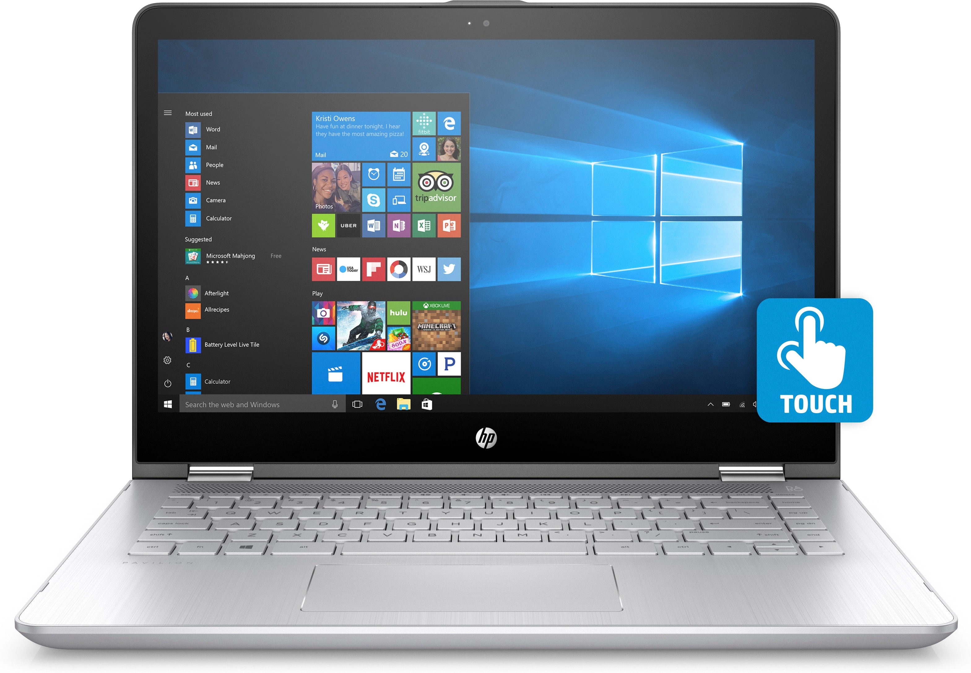 HP Pavilion X360 14-ba253cl 14" FHD Touch Notebook, Intel Core i5, 1.60GHz, 8GB RAM, 1TB HDD, Win 10 Home-4YN63UA#ABA (Certified Refurbished)