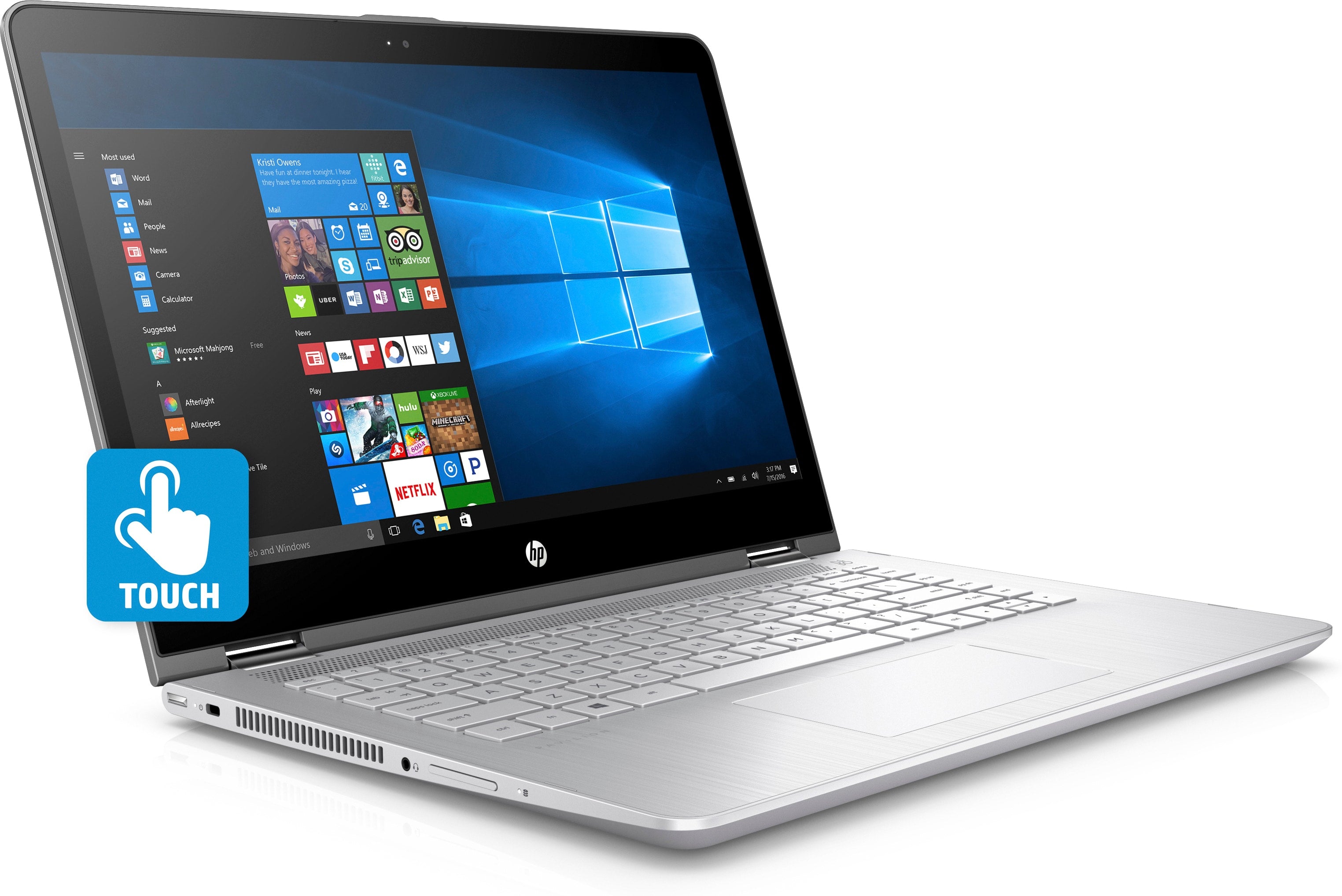 HP Pavilion x360 14-ba174cl 14" FHD Touchscreen 2 in 1 Notebook, Intel Core i5, 2.40GHz, 8GB RAM, 256GB SSD, Windows 10 Home - 4KU00UA#ABA (Certified Refurbished)