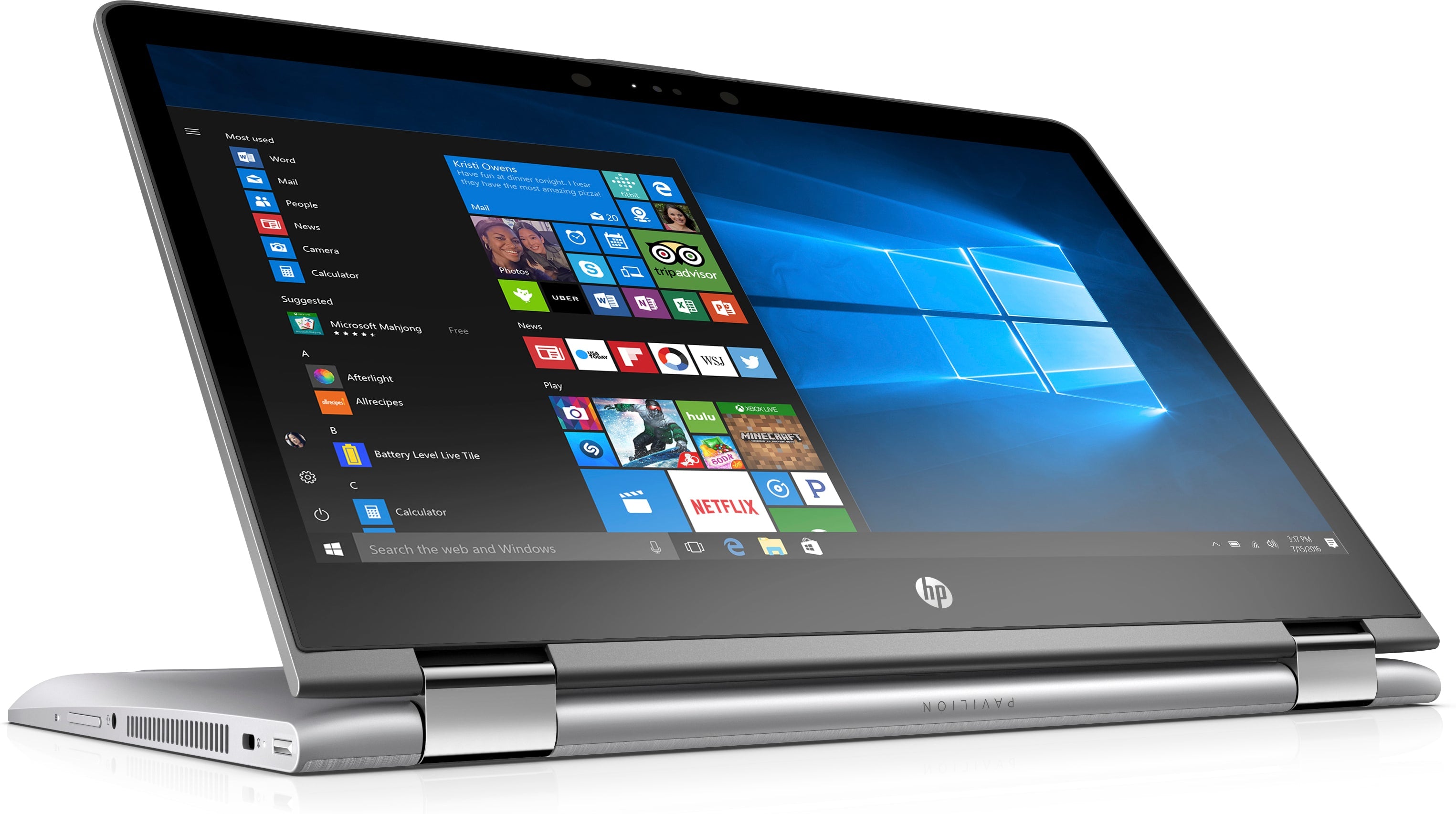HP Pavilion x360 14-ba174cl 14" FHD Touchscreen 2 in 1 Notebook, Intel Core i5, 2.40GHz, 8GB RAM, 256GB SSD, Windows 10 Home - 4KU00UA#ABA (Certified Refurbished)