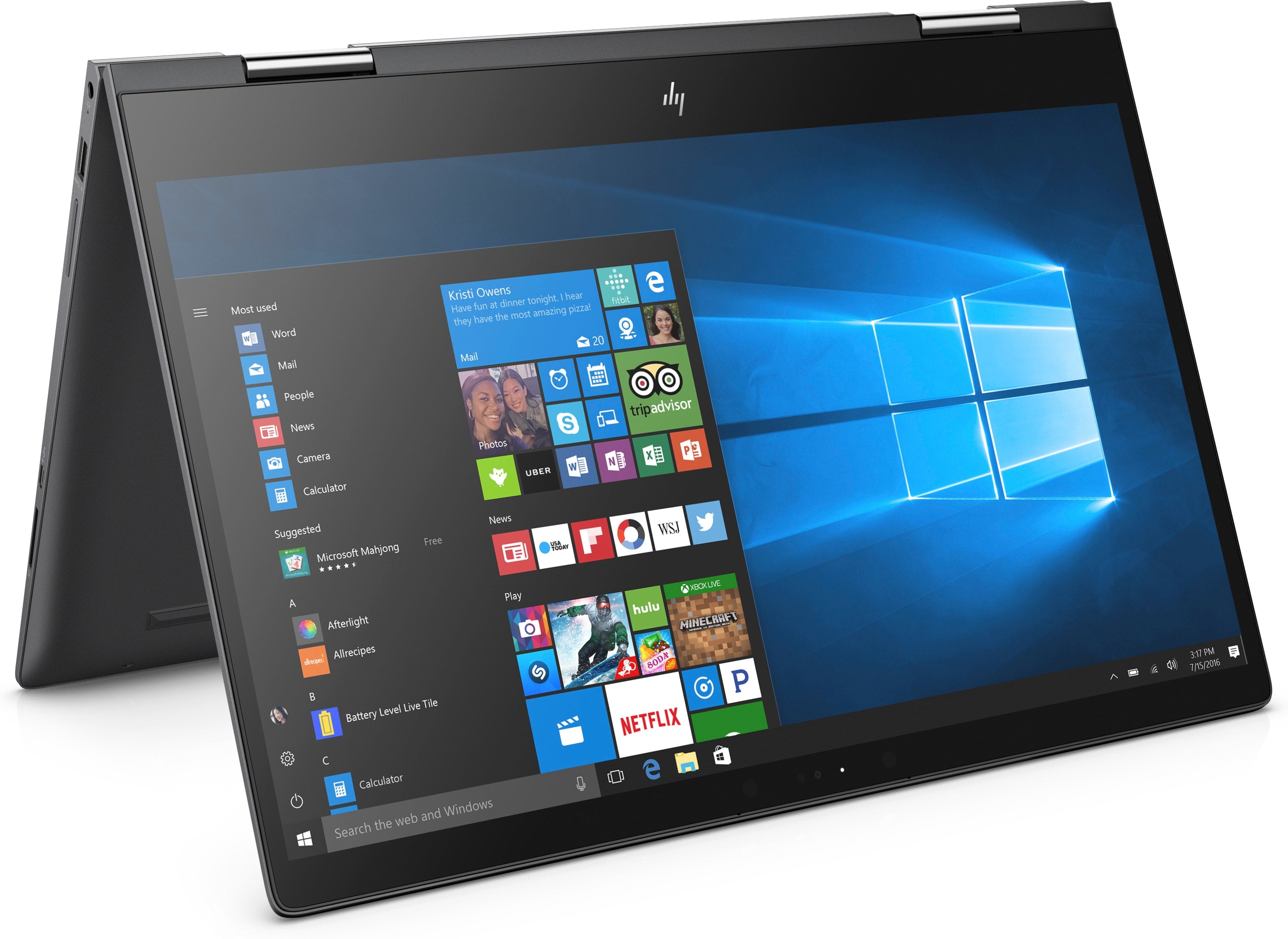 HP Envy x360 15-bq210nr Convertible Notebook, 15.6" FHD (Touchscreen) Display, AMD Ryzen 5, 2.00GHz, 8GB RAM, 256GB SSD, Windows 10 Home 64-Bit, Dark Ash Silver- 4YU05UA#ABA (Certified Refurbished)