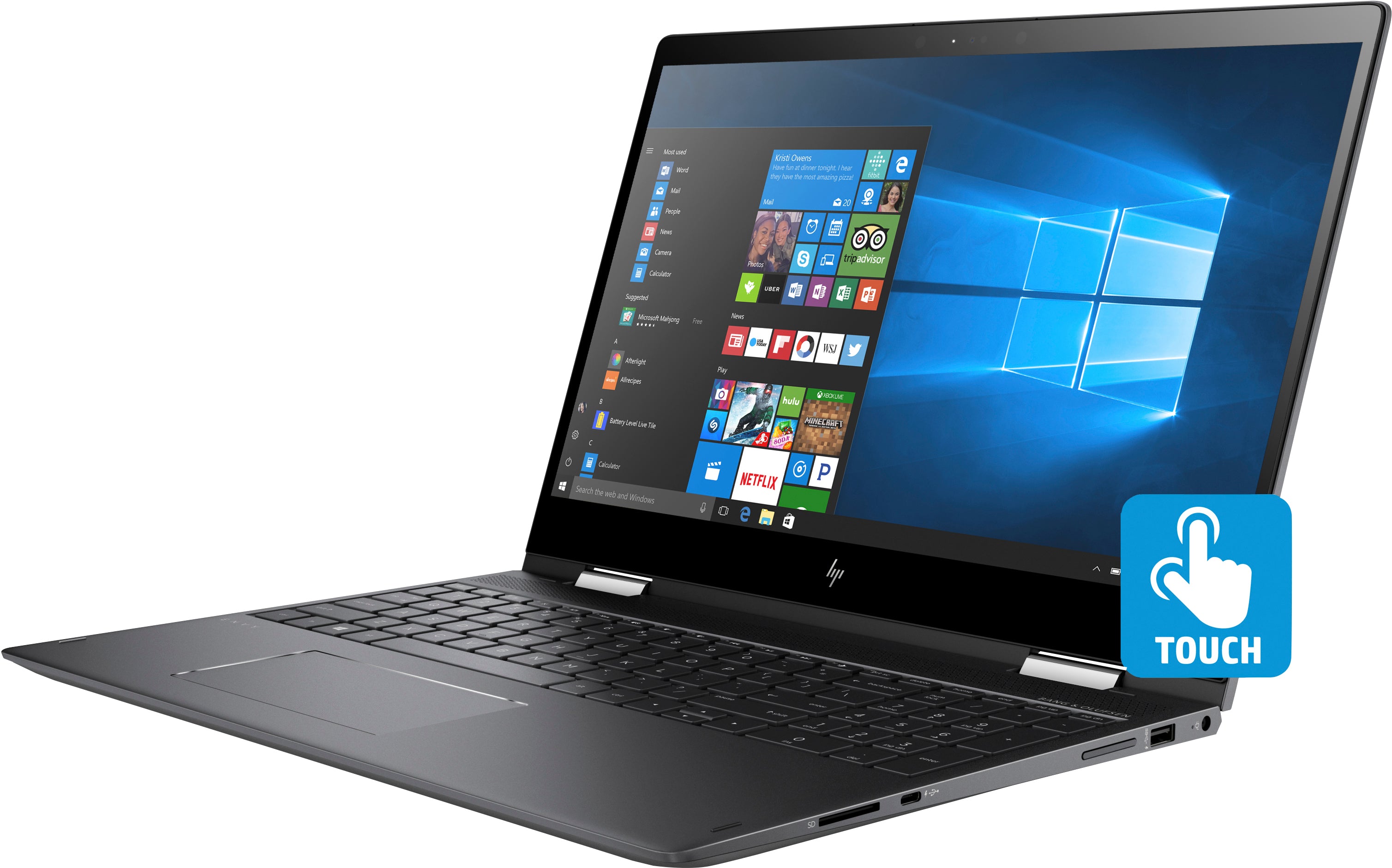 HP Envy x360 15-bq210nr Convertible Notebook, 15.6" FHD (Touchscreen) Display, AMD Ryzen 5, 2.00GHz, 8GB RAM, 256GB SSD, Windows 10 Home 64-Bit, Dark Ash Silver- 4YU05UA#ABA (Certified Refurbished)