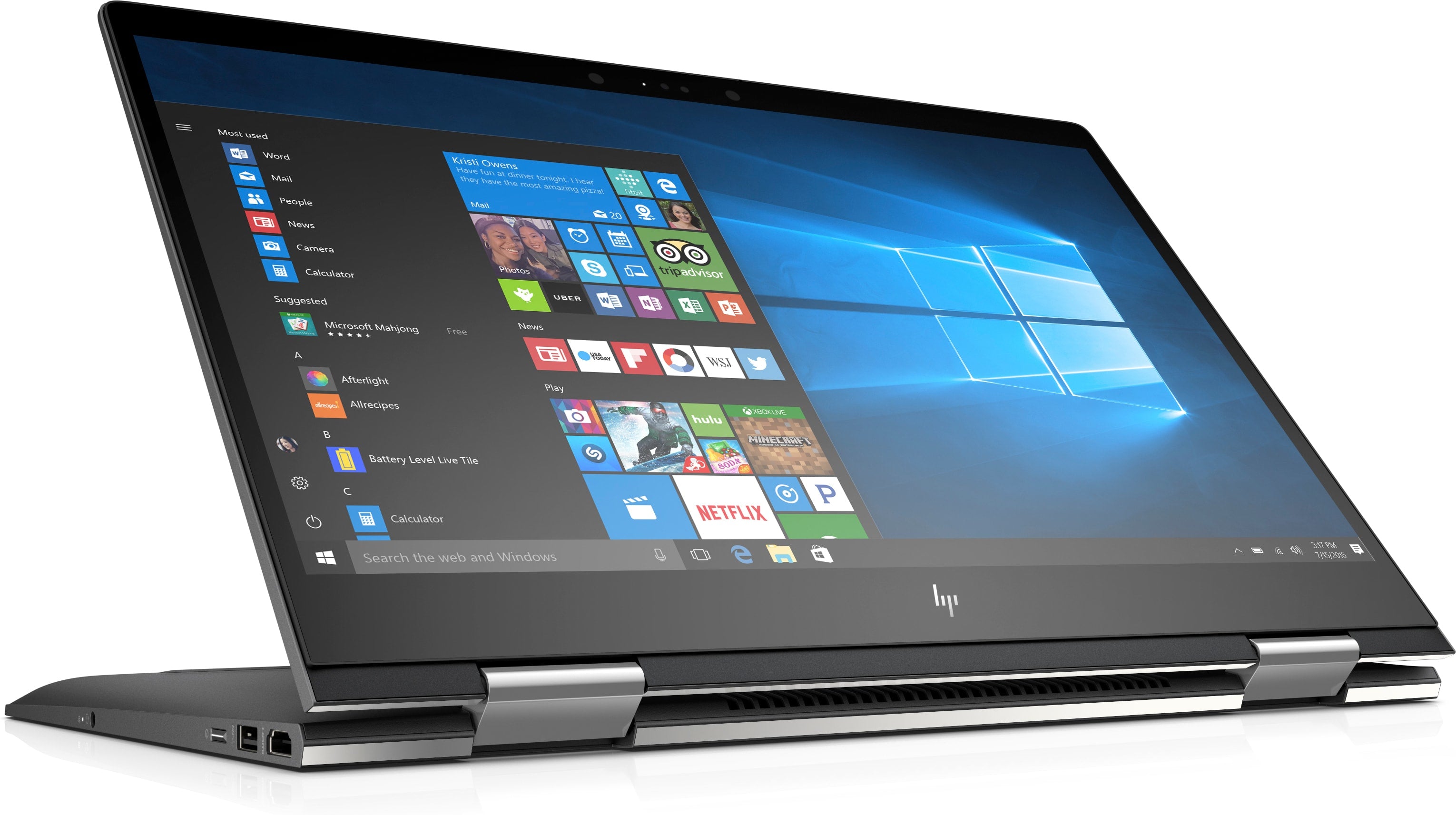 HP Envy x360 15-bq210nr Convertible Notebook, 15.6" FHD (Touchscreen) Display, AMD Ryzen 5, 2.00GHz, 8GB RAM, 256GB SSD, Windows 10 Home 64-Bit, Dark Ash Silver- 4YU05UA#ABA (Certified Refurbished)