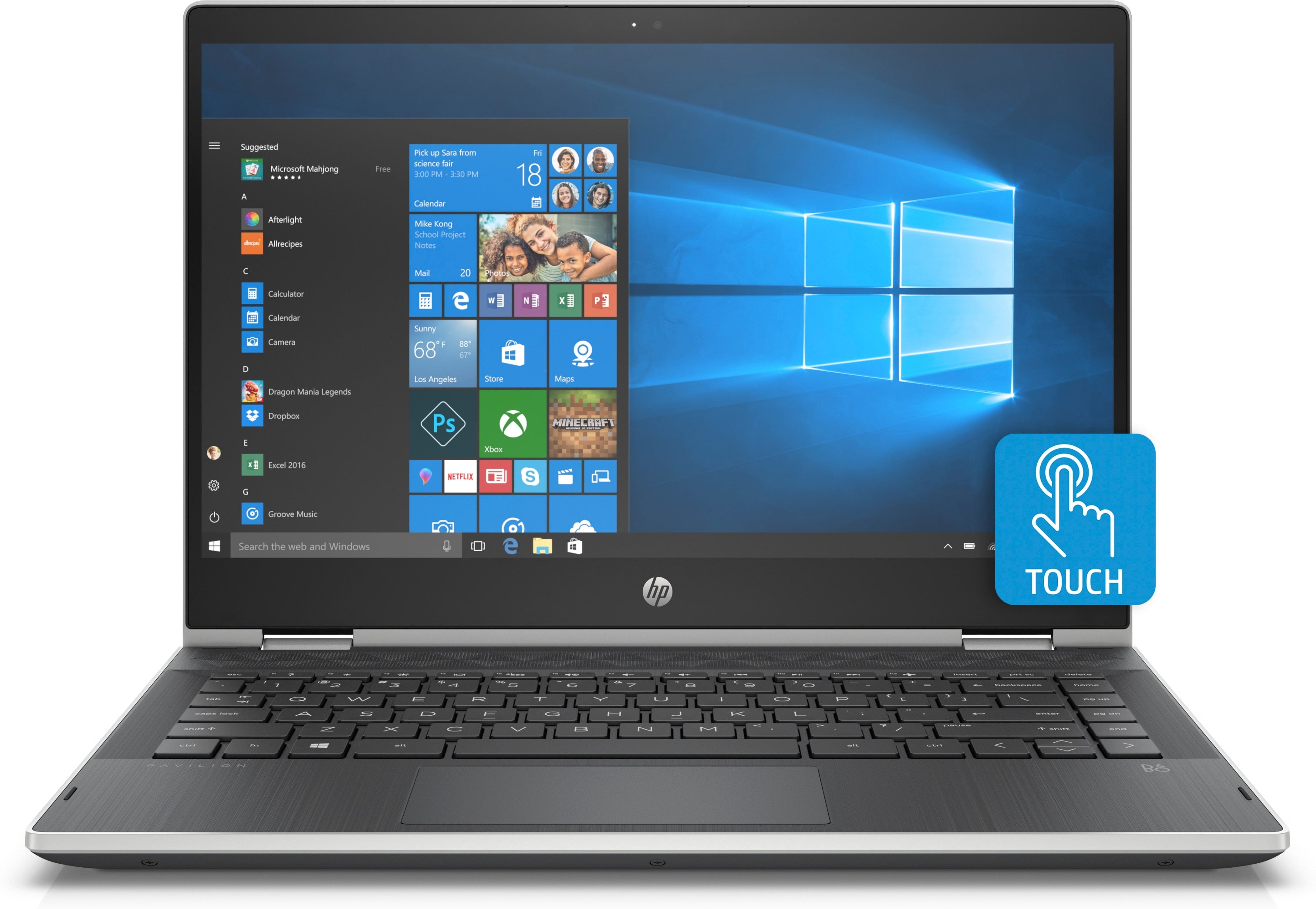 HP Pavilion X360 14m-cd0006dx Convertible Touchscreen Notebook 14" HD, Intel Core i3, 2.20GHz, 8GB RAM, 128GB SSD, Windows 10 Home 64-Bit- 5BM74UA#ABA