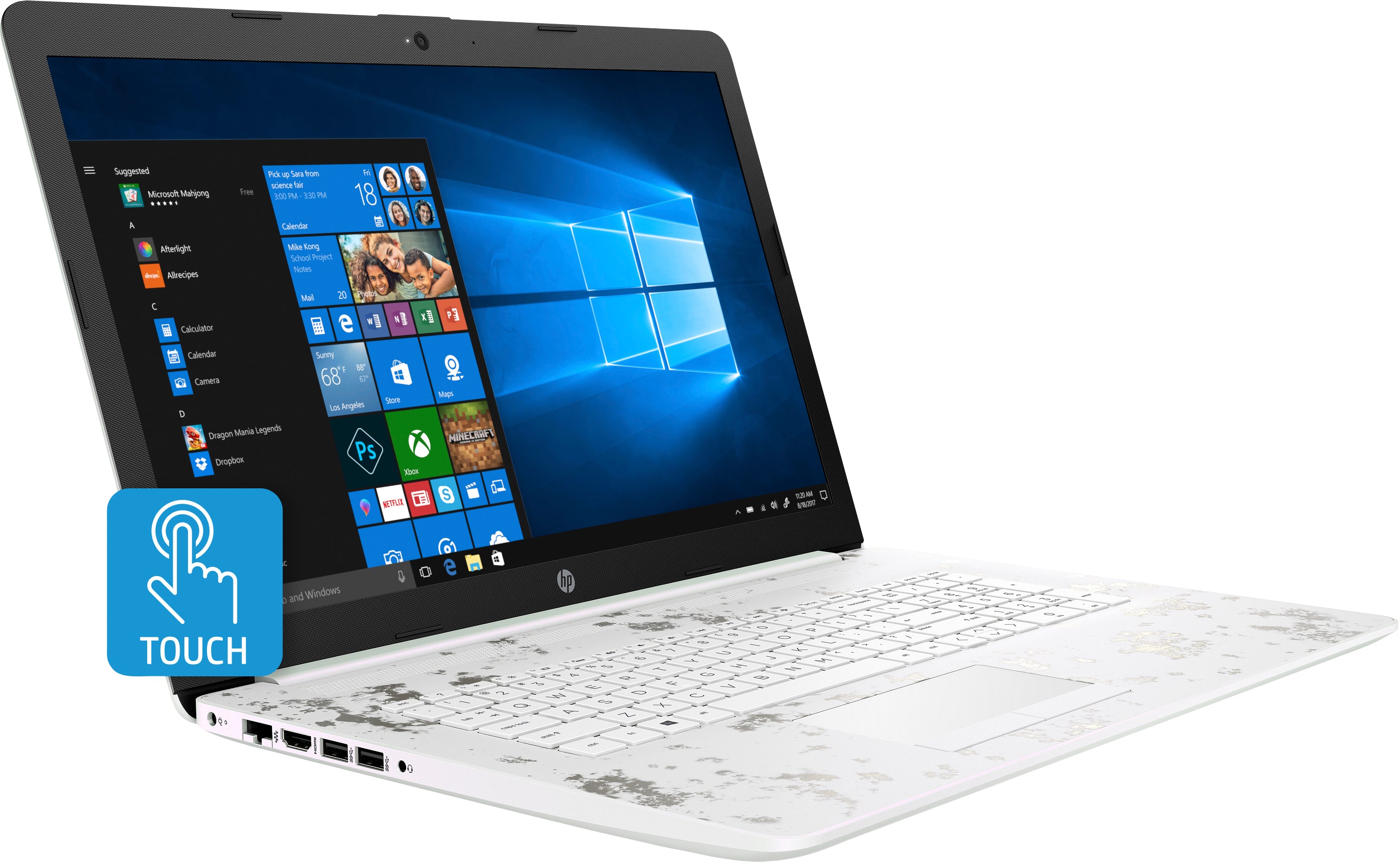 HP 17-by0016cy 17.3" HD+ (Touchscreen) Notebook, Intel Core i5, 1.60Ghz, 8GB RAM + 16GB Optane, 1TB SATA, Windows 10 Home- 64Bit - 5DK29UA#ABA
