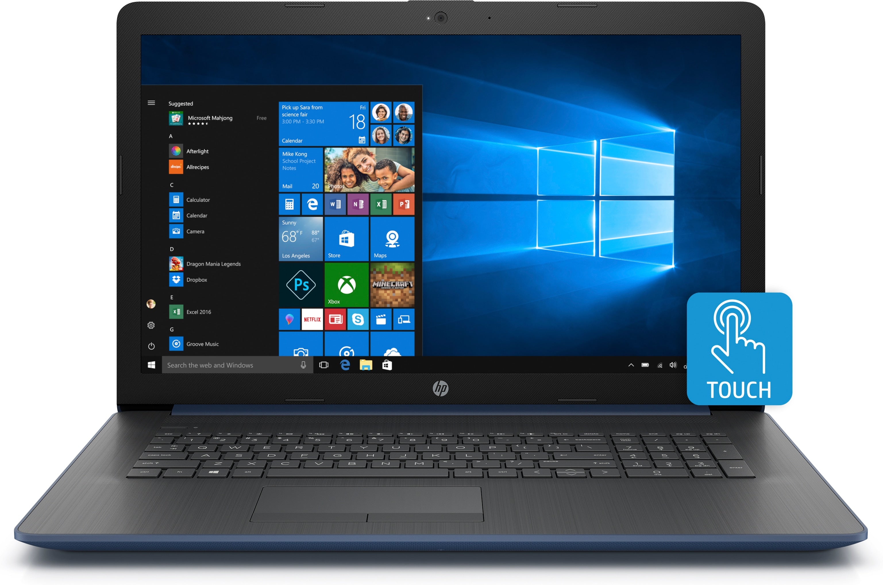 HP 17-by0014cy 17.3" HD+ (Touchscreen) Notebook, Intel Core i5, 1.60Ghz, 8GB RAM + 16GB Optane, 1TB SATA, Windows 10 Home- 64Bit - 5ED69UA#ABA