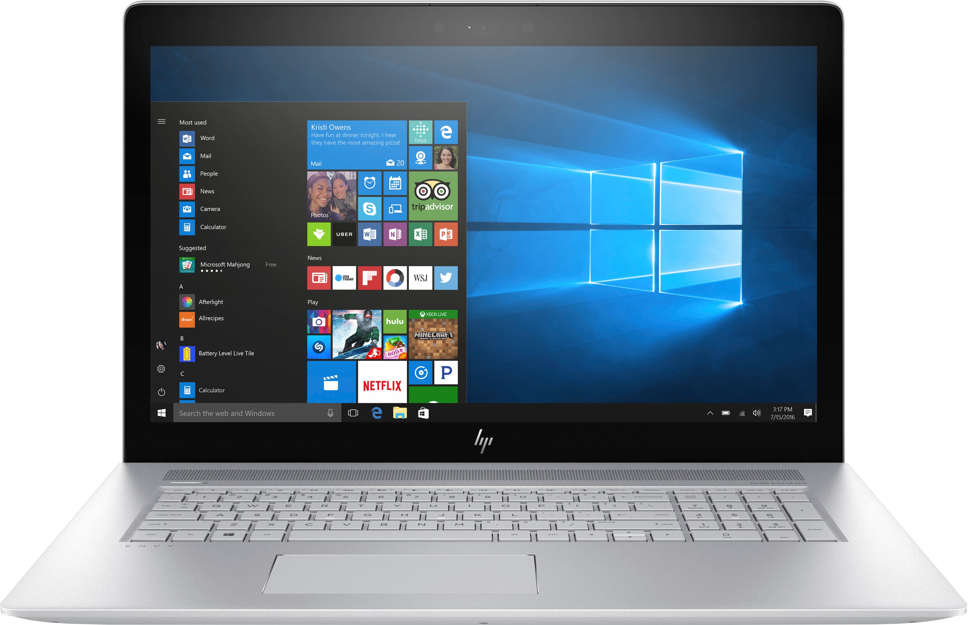 HP Envy 17-ae120nr 17.3" FHD(Touch)Notebook, Intel:i7-8550U, 1.80GHz,12GB RAM,1TB HDD,128GB SSD,W10H-7FT32UA#ABA(Certified Refurbished)