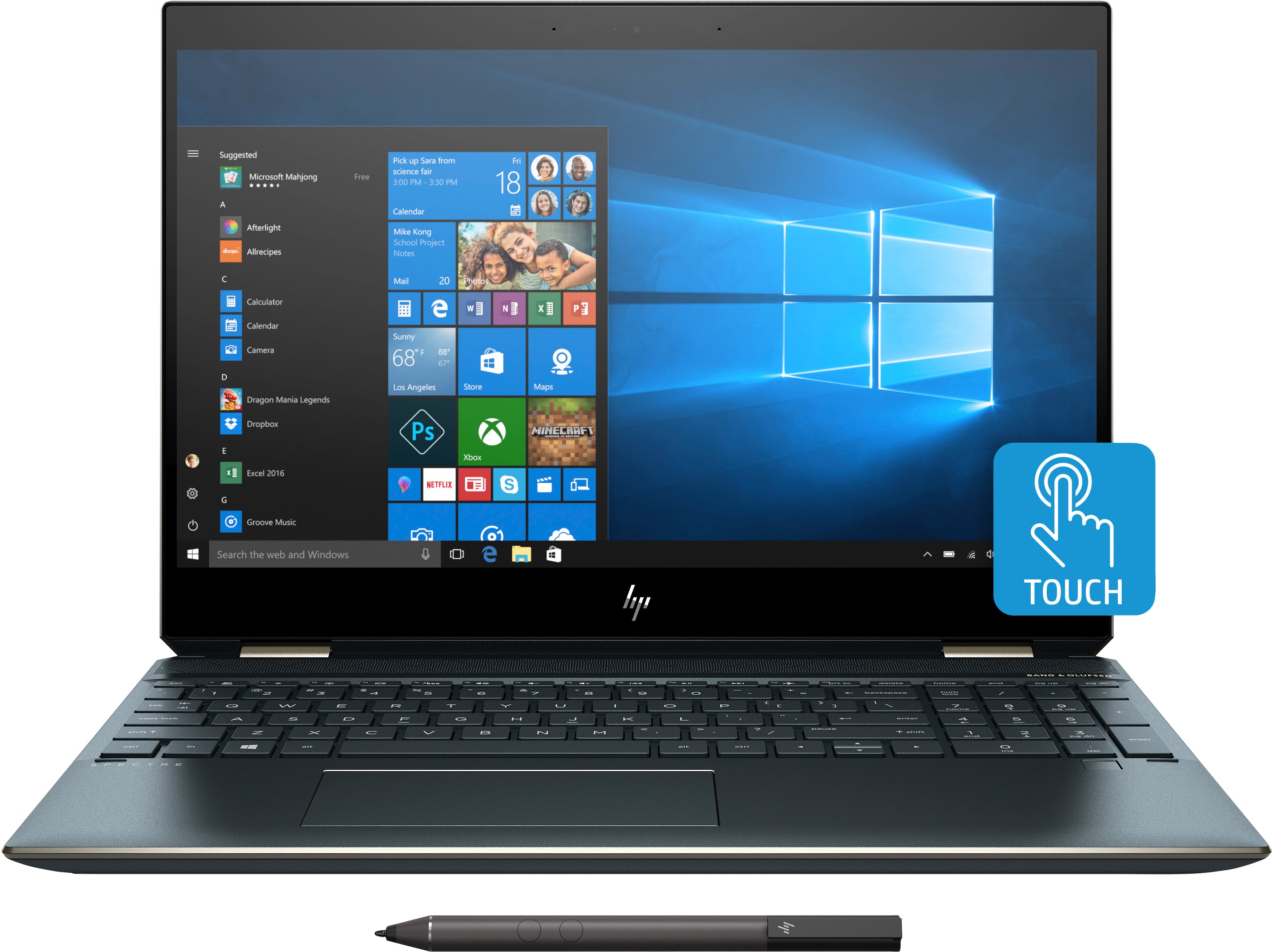HP Spectre x360 15-df0068nr 15.6" 4K UHD (Touchscreen) Convertible Notebook, Intel Core i7-8565U, 1.80GHz, 16GB RAM, 256GB SSD, Windows 10 Home 64-Bit- 5GQ77UA#ABA (Certified Refurbished)