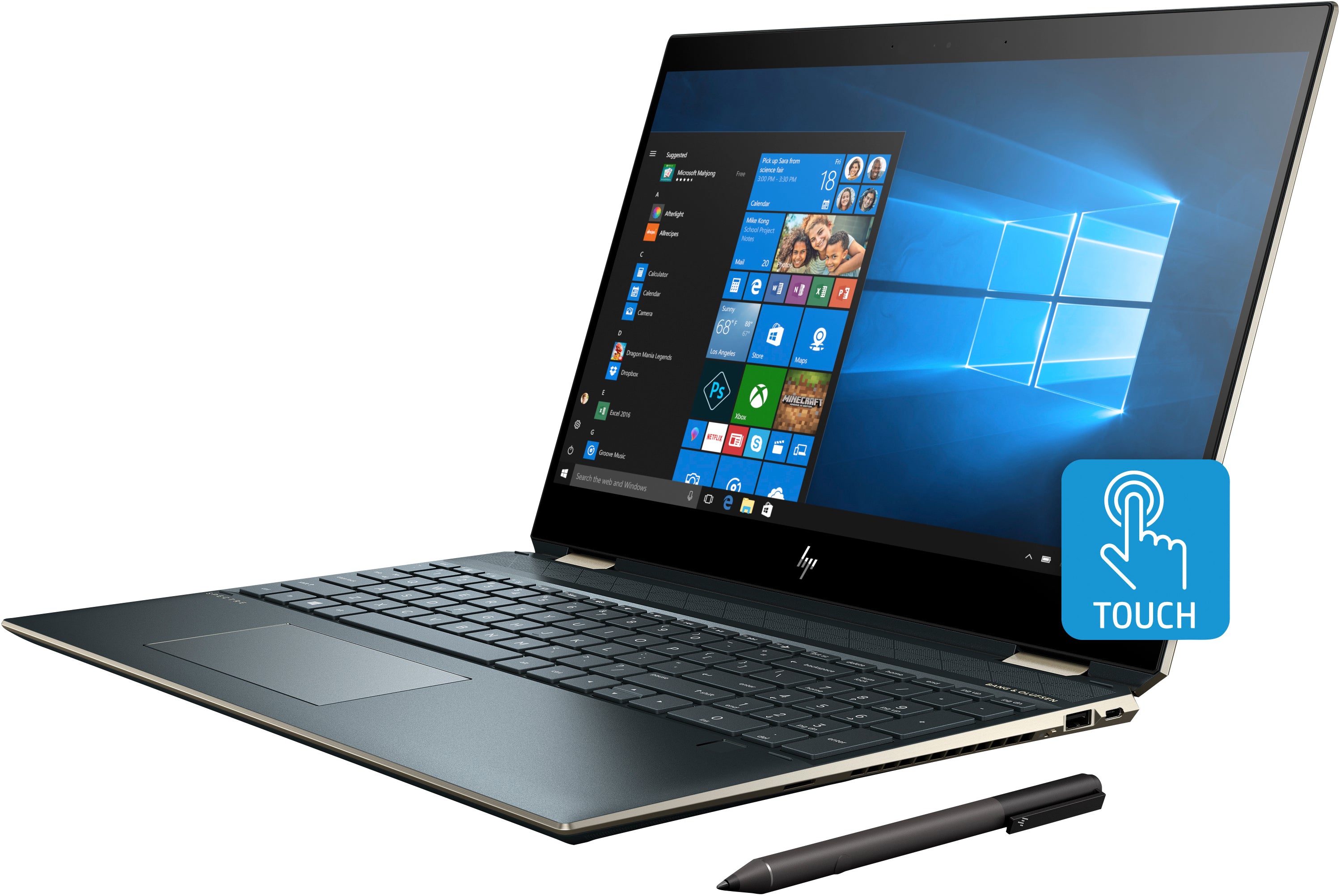 HP Spectre x360 15-df0068nr 15.6" 4K UHD (Touchscreen) Convertible Notebook, Intel Core i7-8565U, 1.80GHz, 16GB RAM, 256GB SSD, Windows 10 Home 64-Bit- 5GQ77UA#ABA (Certified Refurbished)