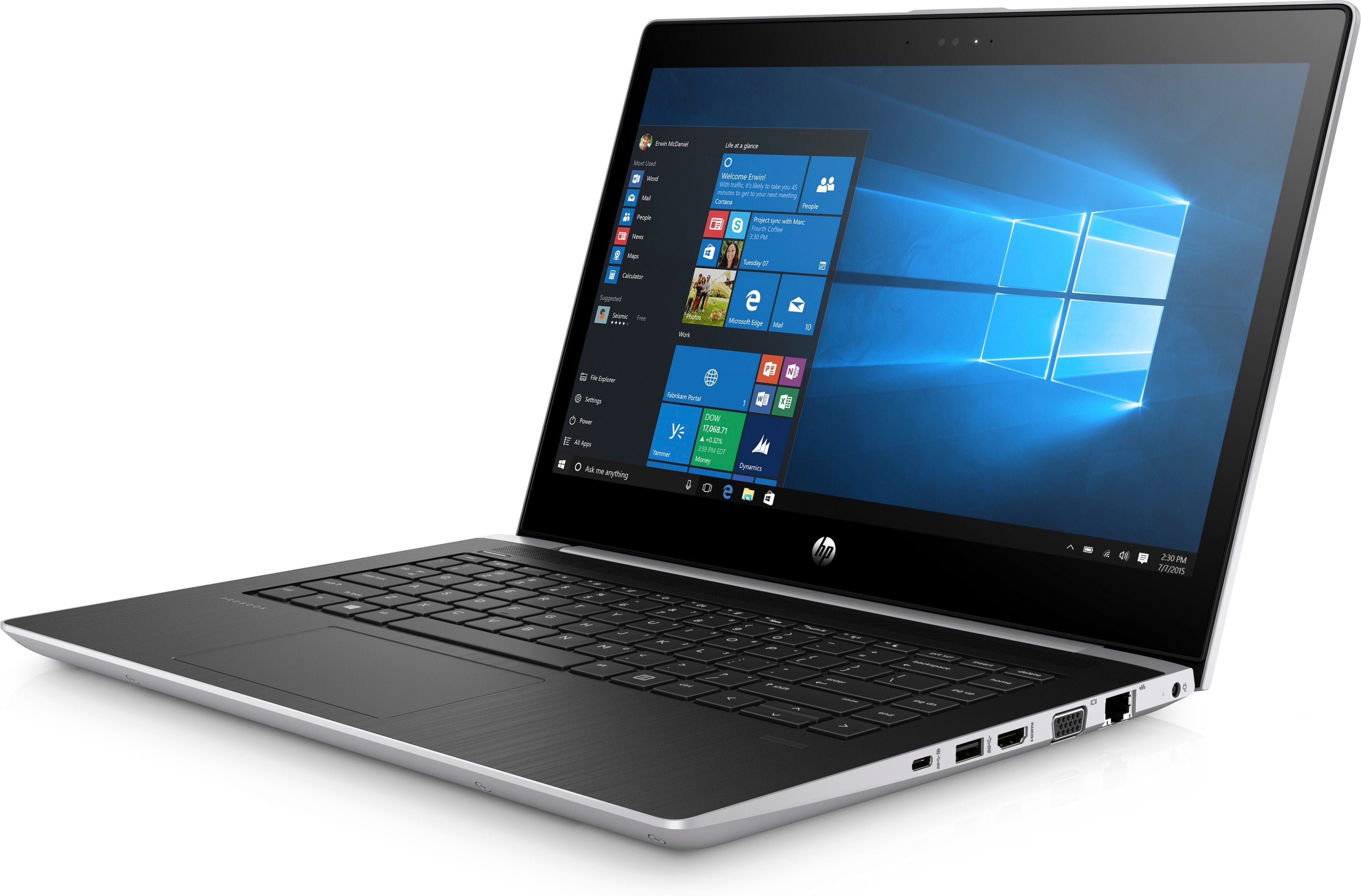 HP ProBook 440-G5 14" HD (Non-Touch) Notebook PC, Intel i5-7200U, 2.50GHz, 4GB RAM, 500GB HDD, Windows 10 Pro 64-Bit - 5HT14UT#ABA