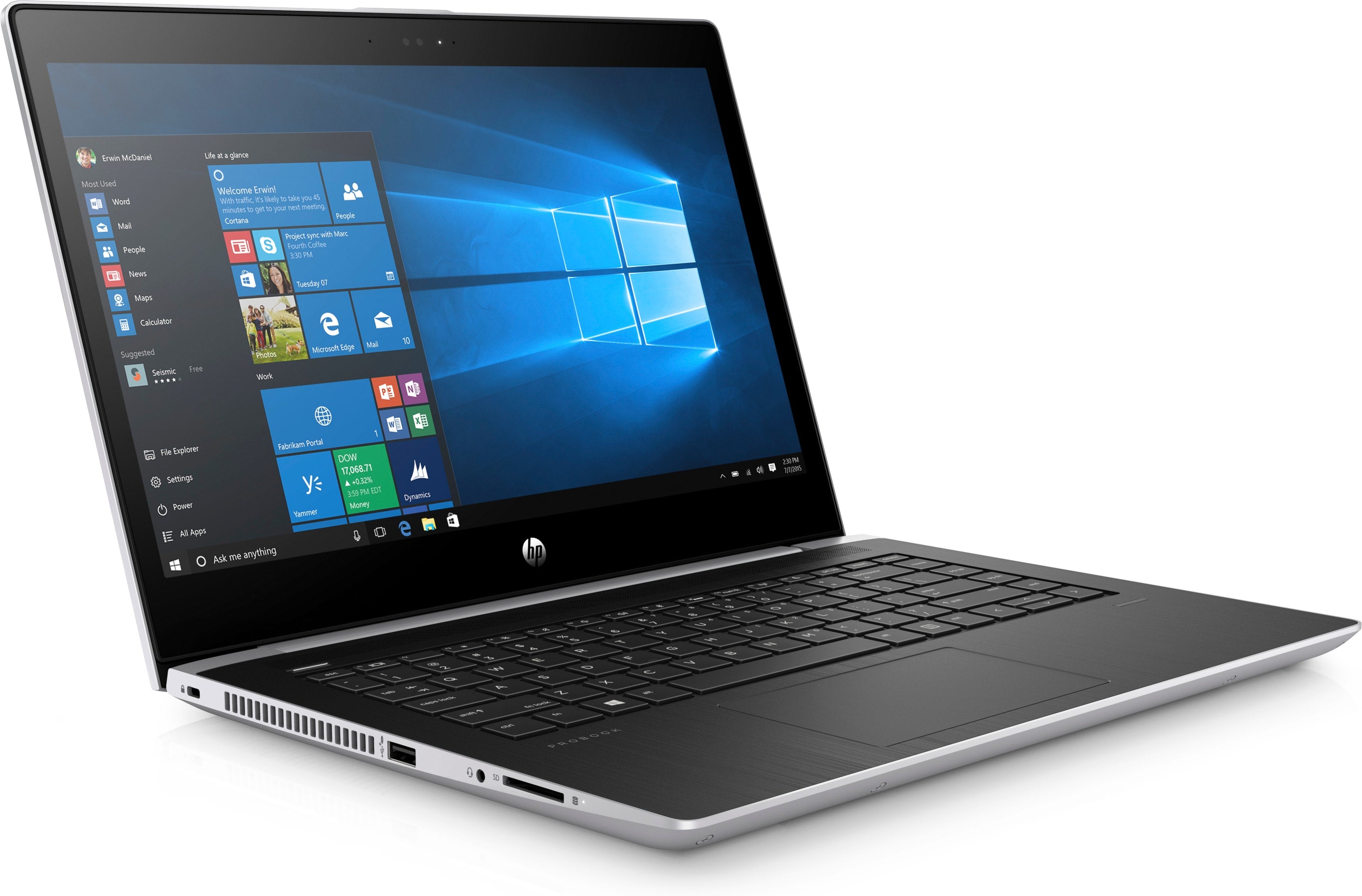 HP ProBook 440-G5 14" HD (Non-Touch) Notebook PC, Intel i5-7200U, 2.50GHz, 4GB RAM, 500GB HDD, Windows 10 Pro 64-Bit - 5HT14UT#ABA