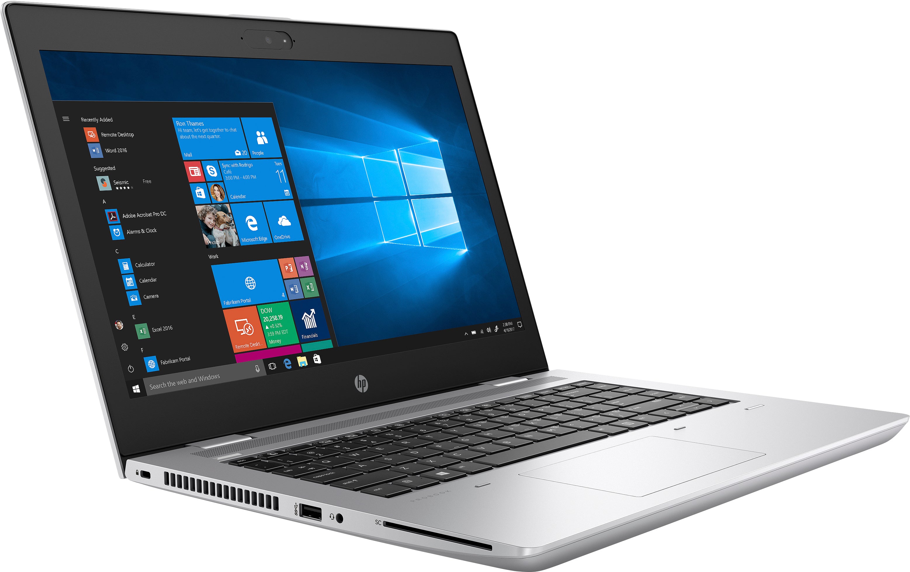 HP ProBook 640-G4 14" HD (Non-Touch) Notebook PC, Intel i5-8350U, 1.70GHz, 4GB RAM, 1TB HDD, Windows 10 Pro 64-Bit - 4RA04UT#ABA